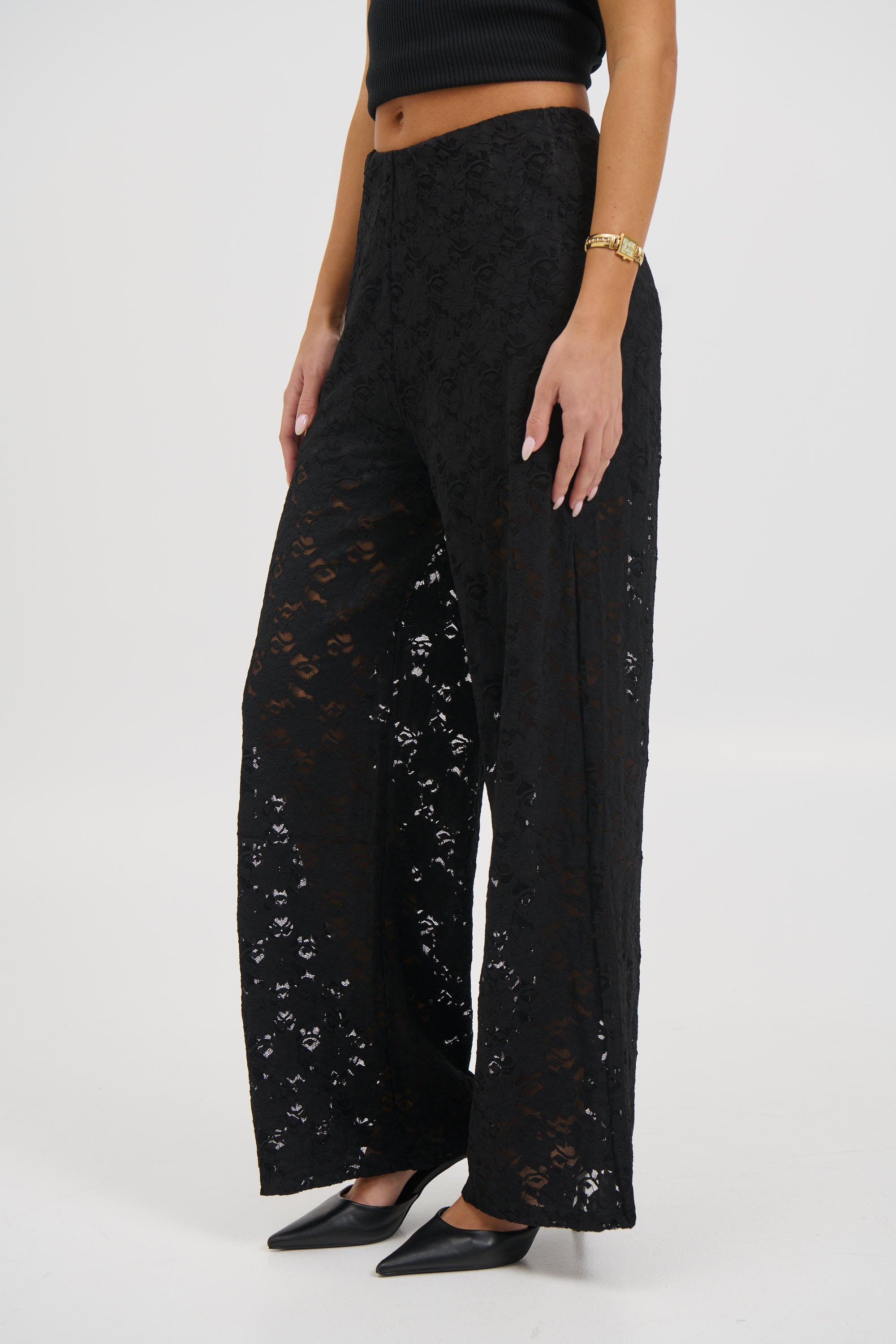 Jacinta Lace Pant Black