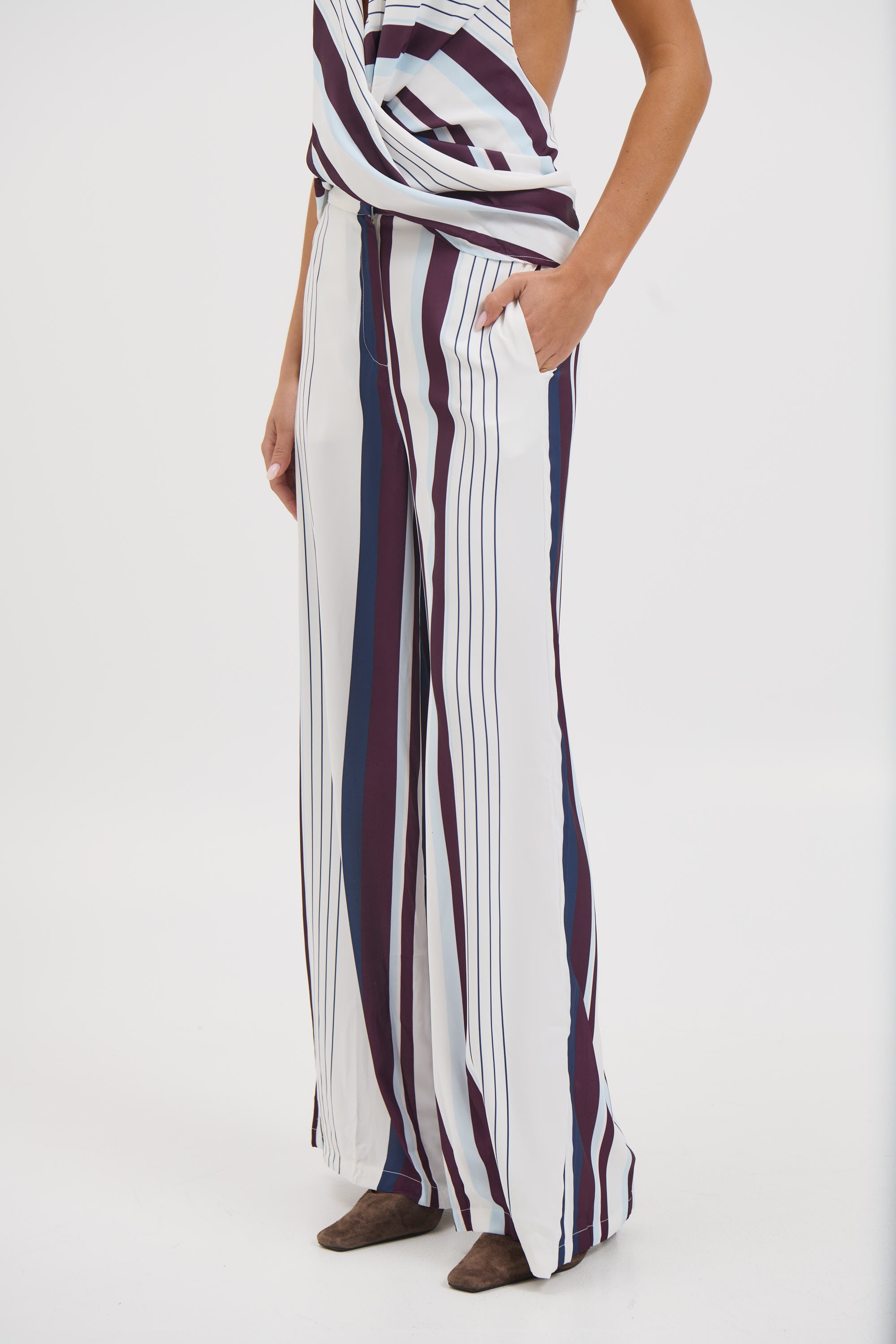 Rowena Pant Stripe Print