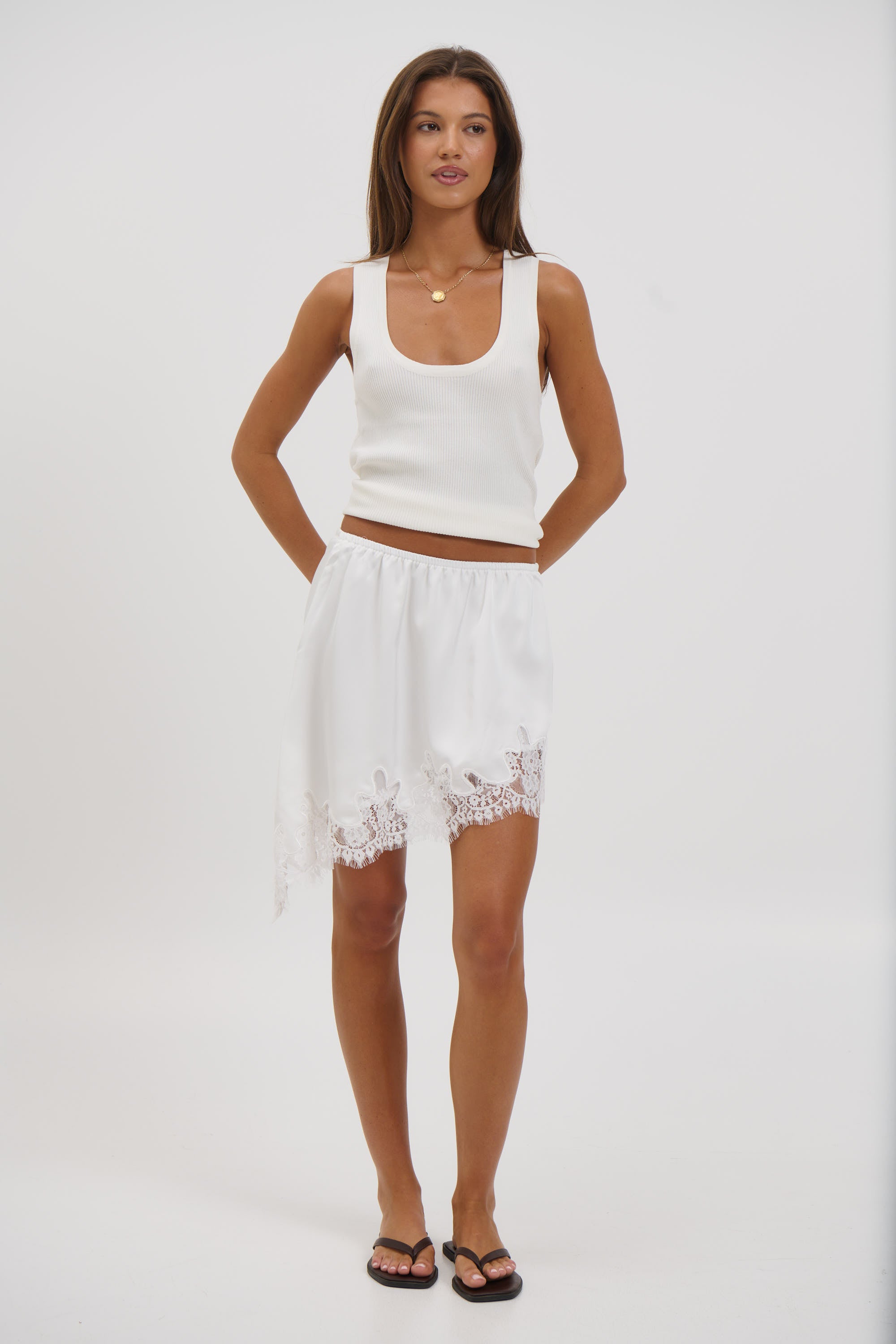 Sammi Lace Mini Skirt White