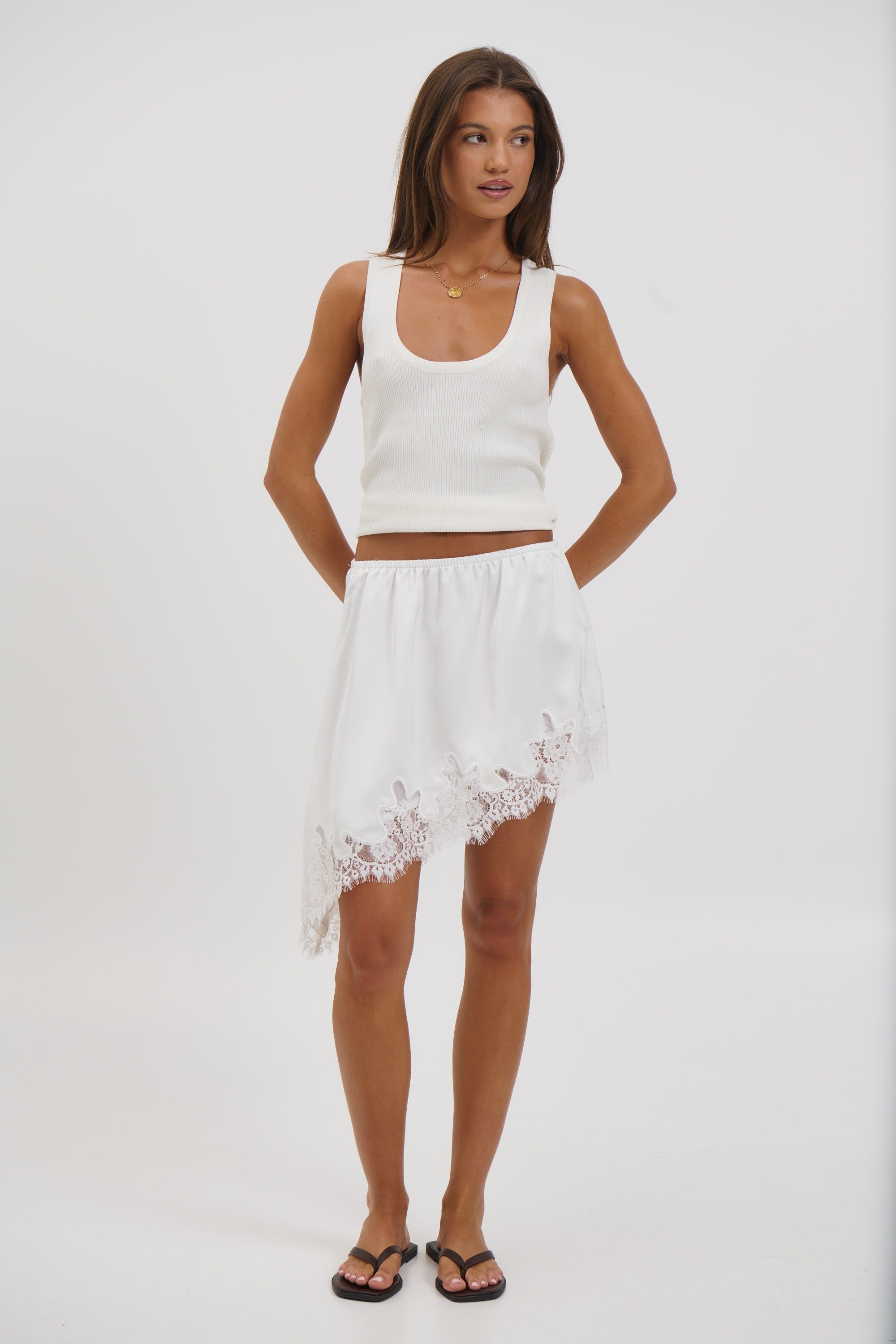 Sammi Lace Mini Skirt White