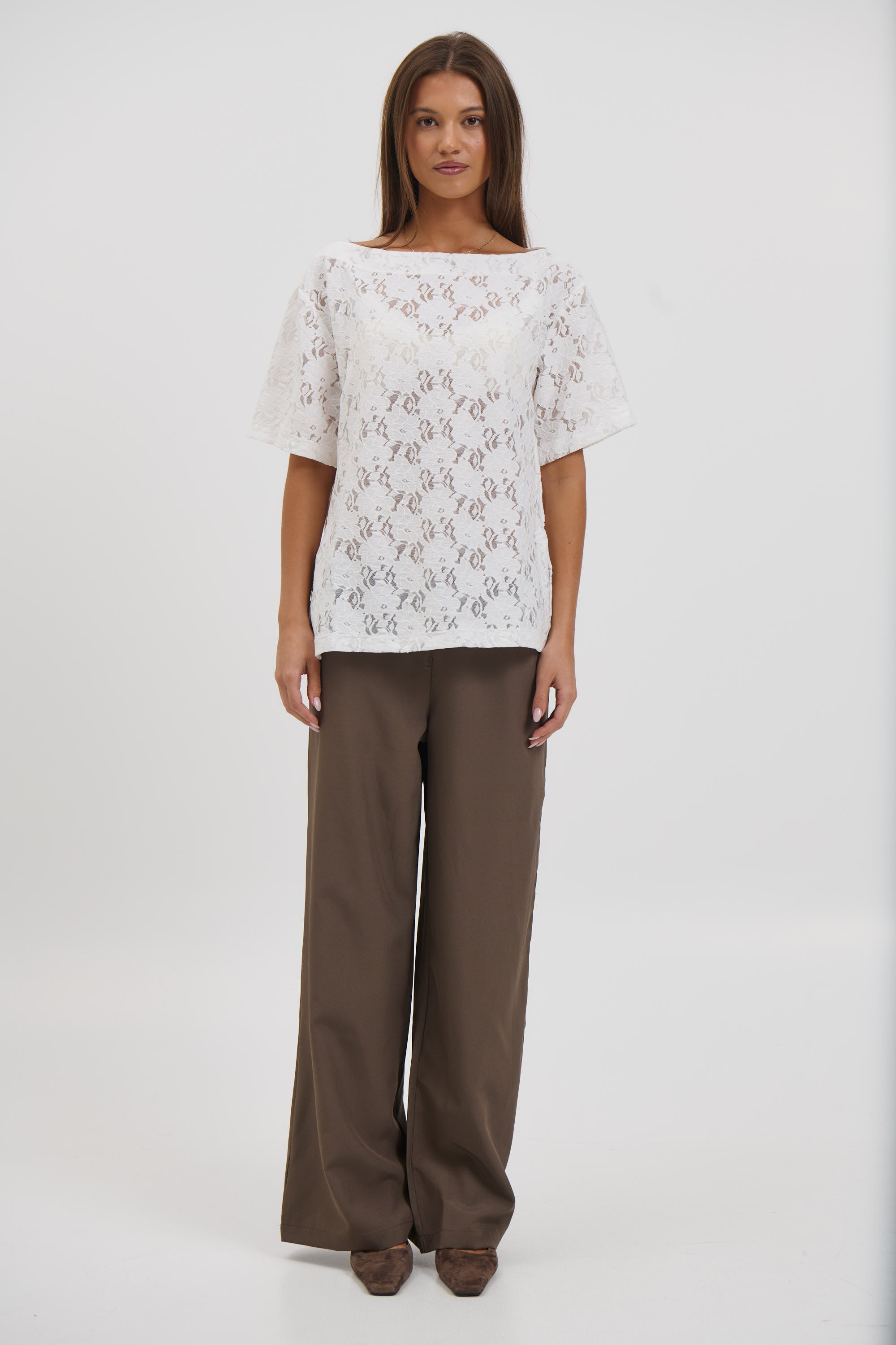 Vanessa Lace Top White
