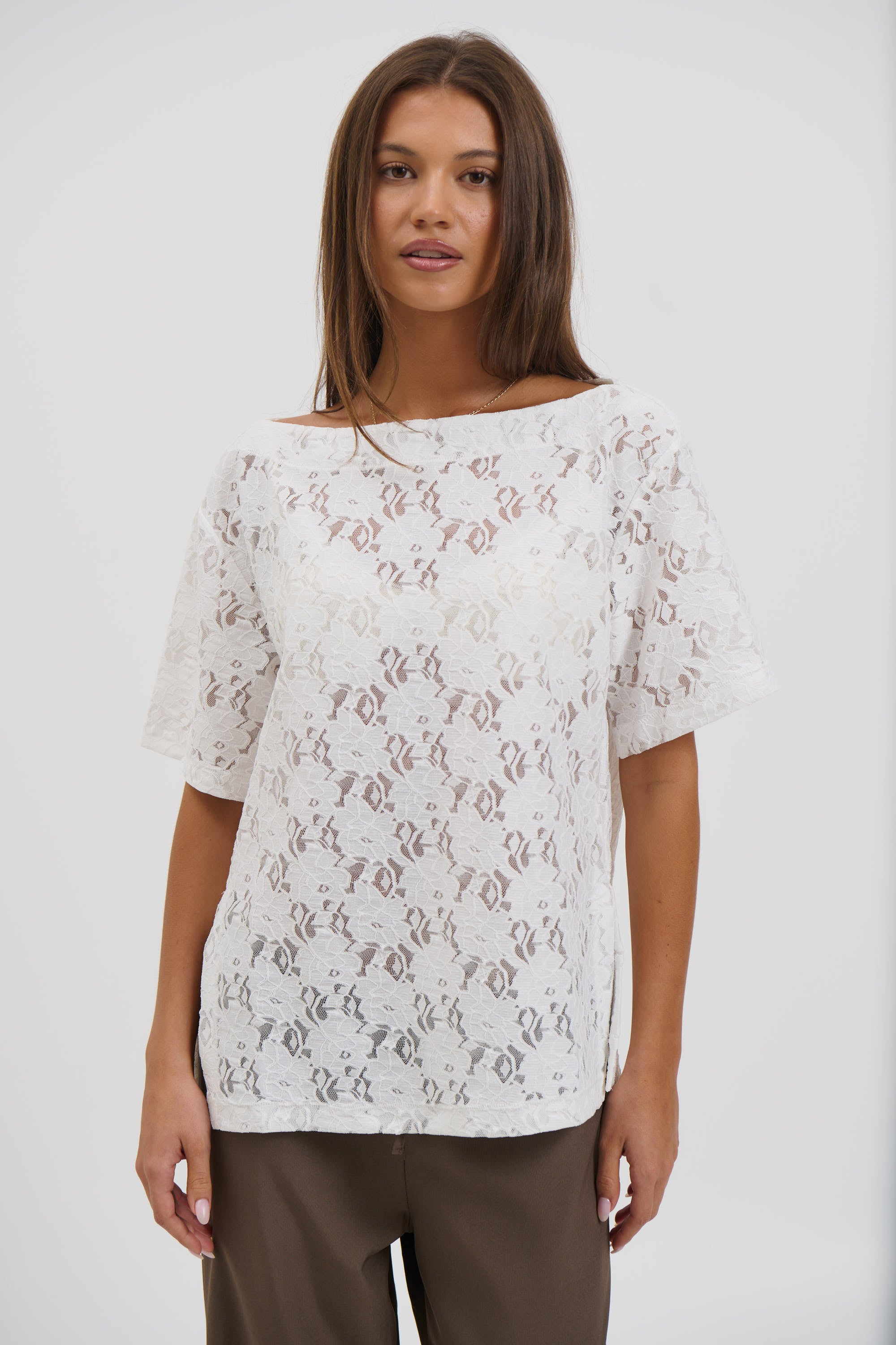 Vanessa Lace Top White