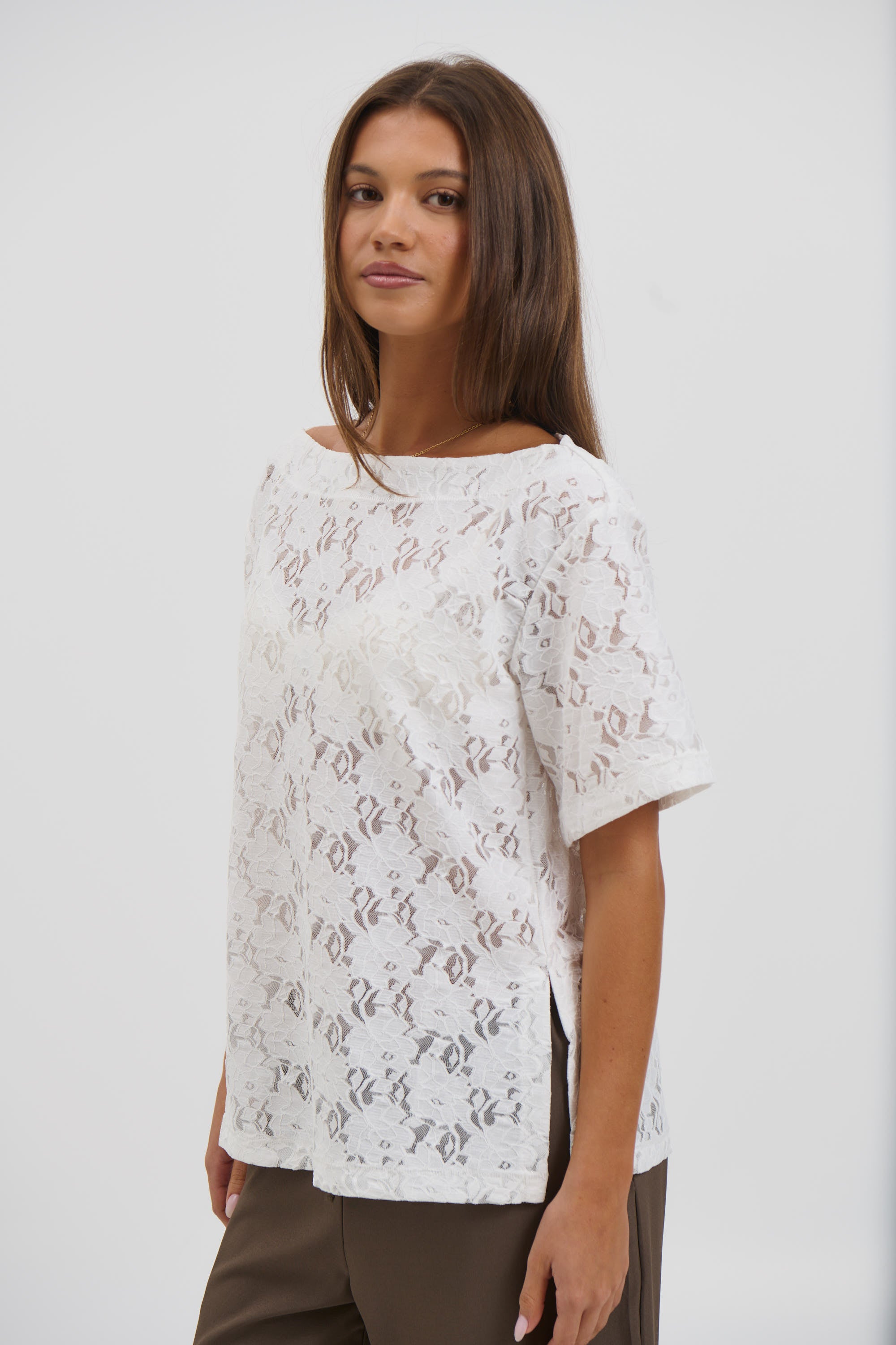 Vanessa Lace Top White