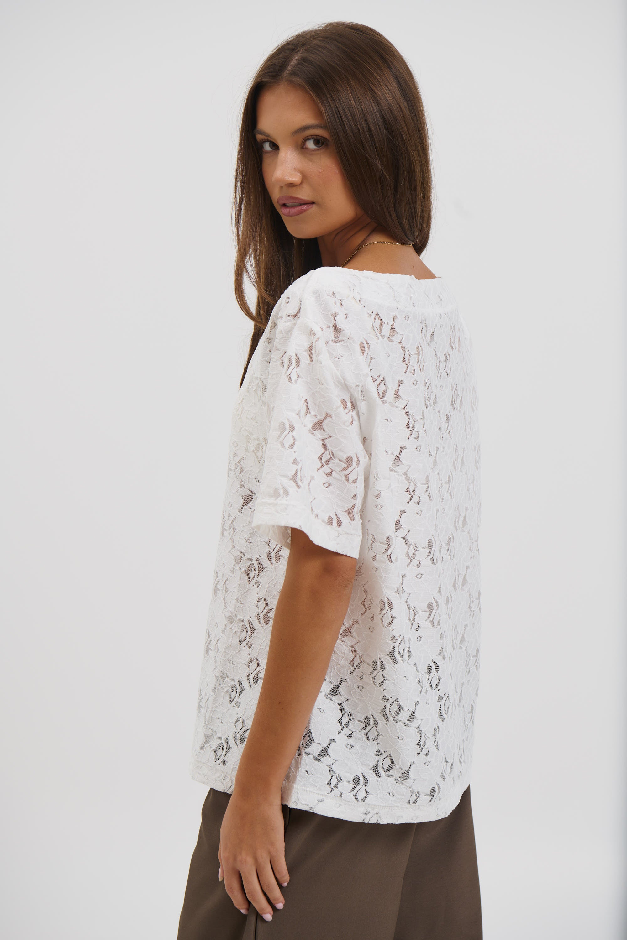Vanessa Lace Top White