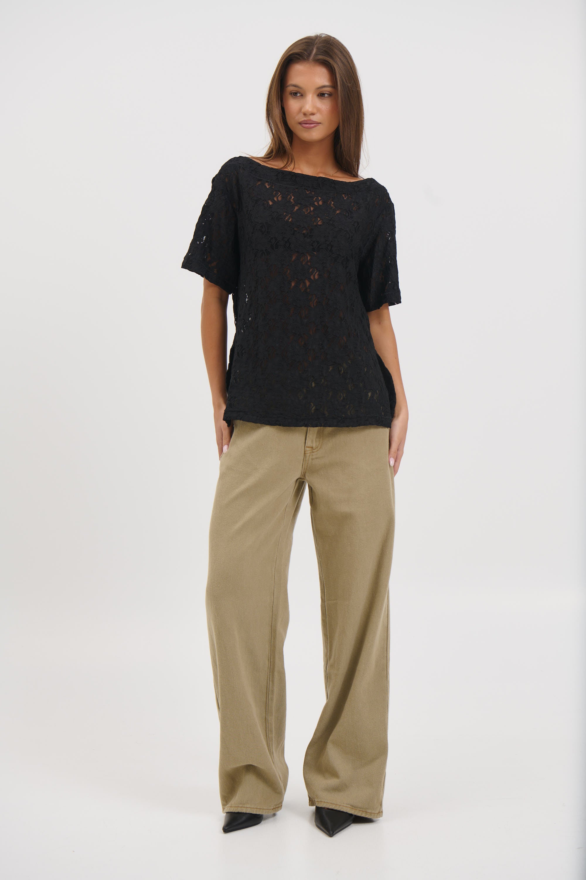 Vanessa Lace Top Black