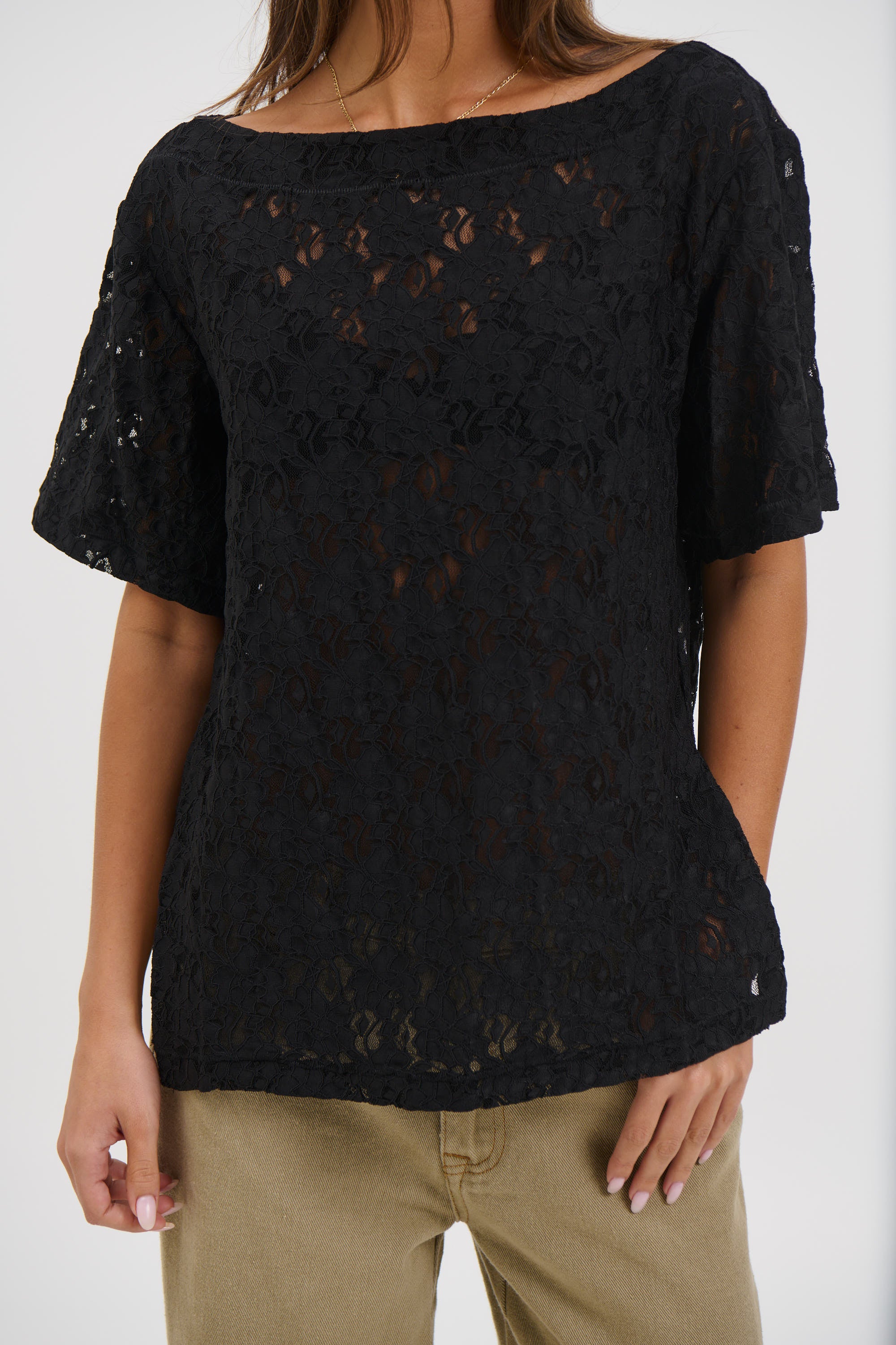 Vanessa Lace Top Black