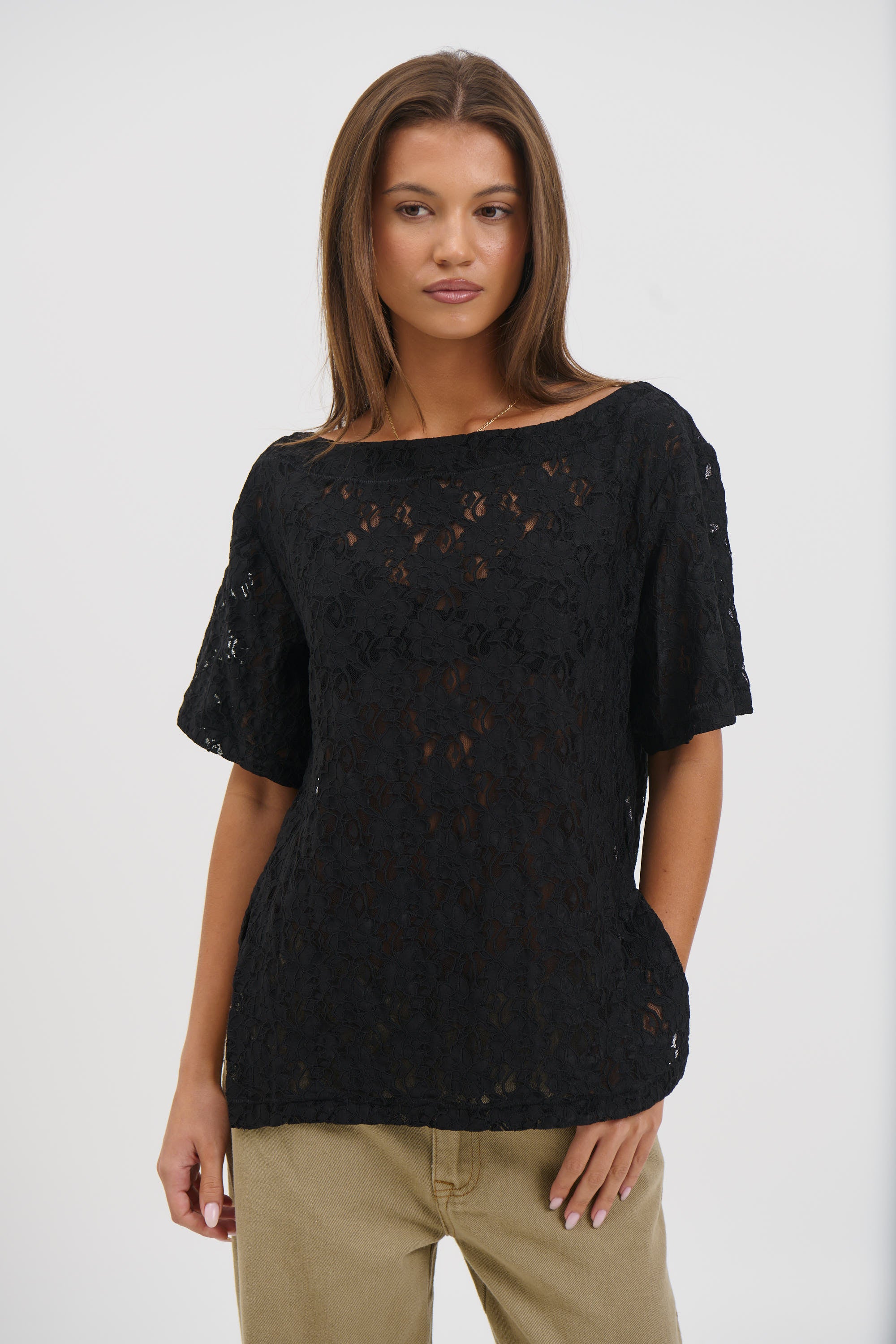 Vanessa Lace Top Black