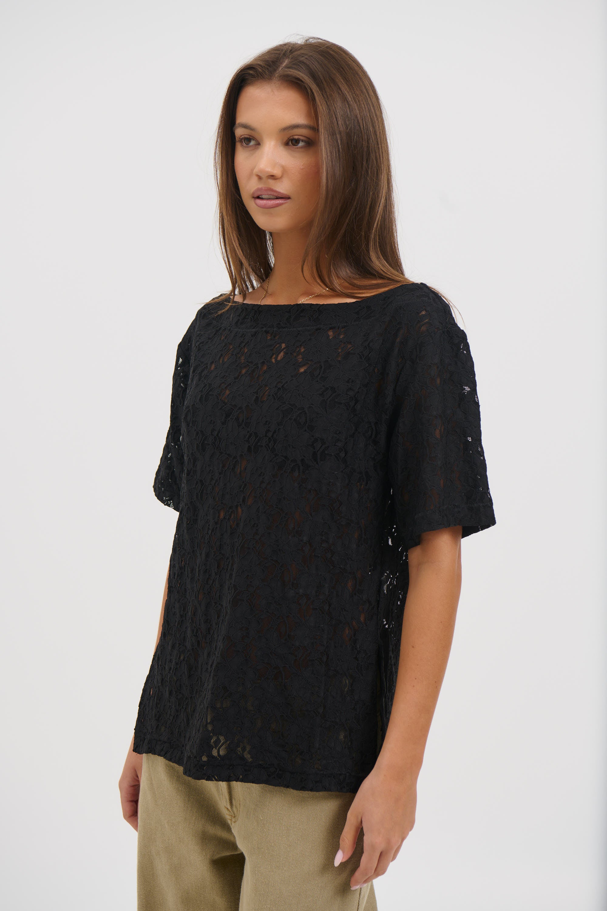 Vanessa Lace Top Black
