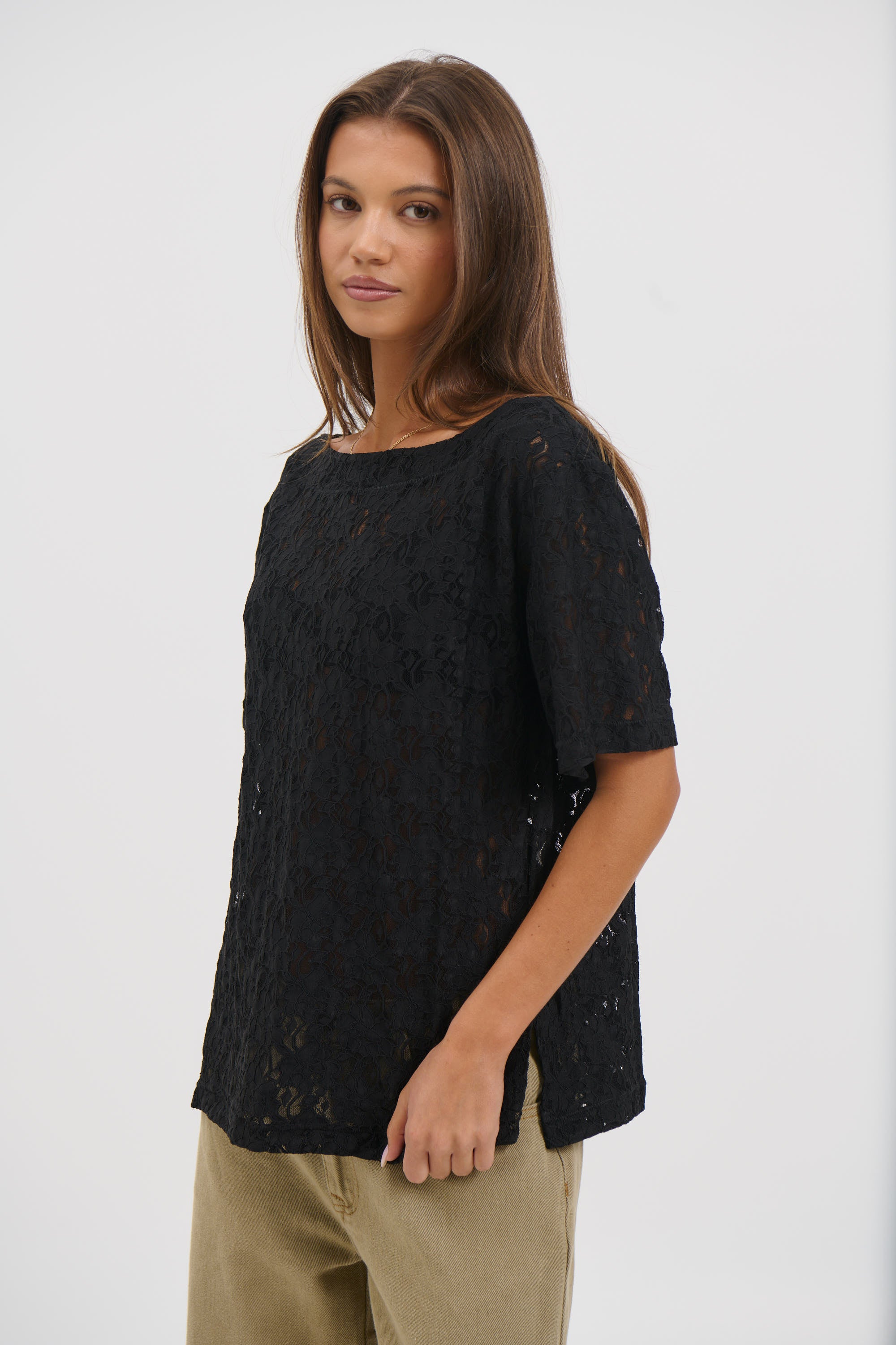 Vanessa Lace Top Black