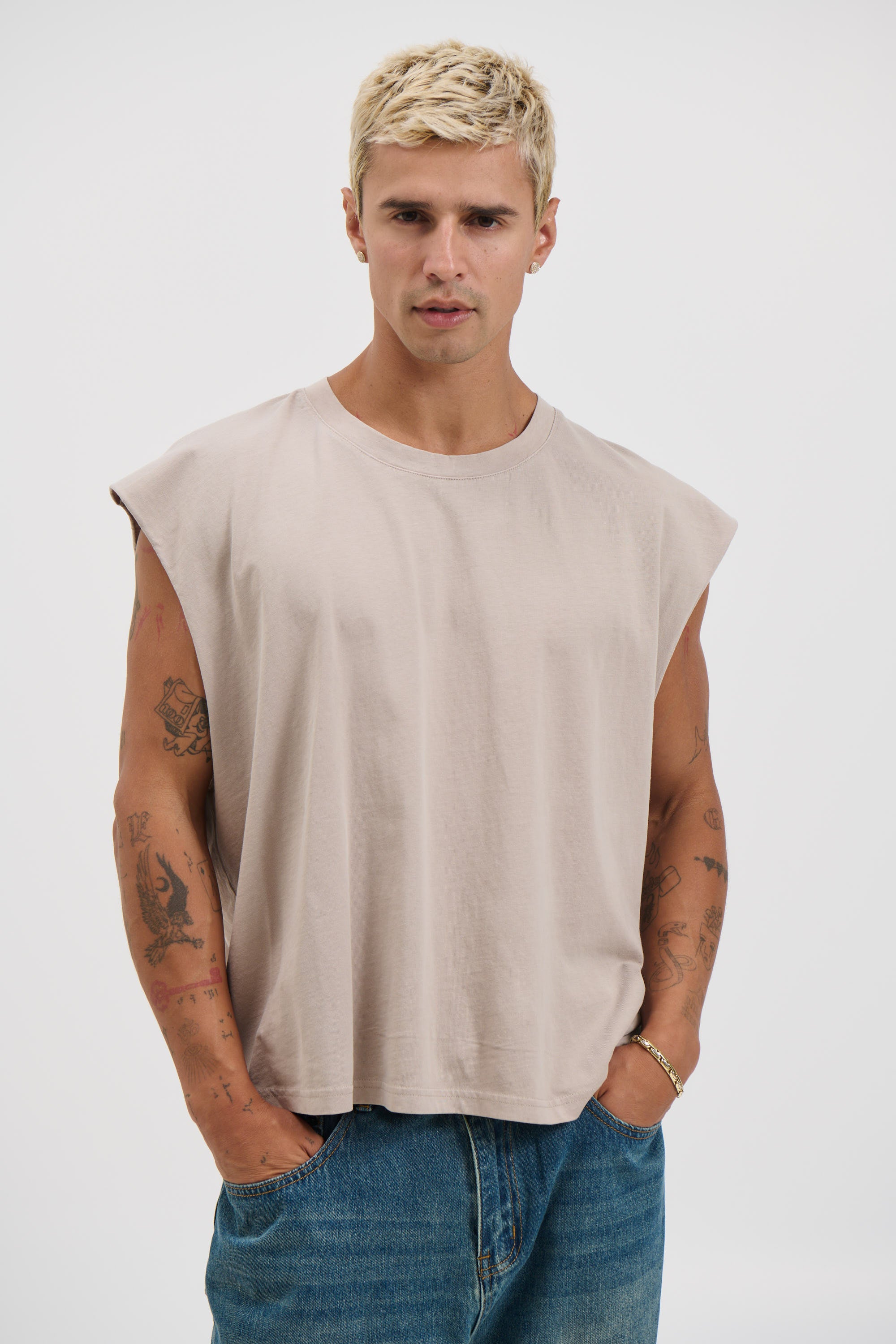 NTH Crop Box Tank Stone