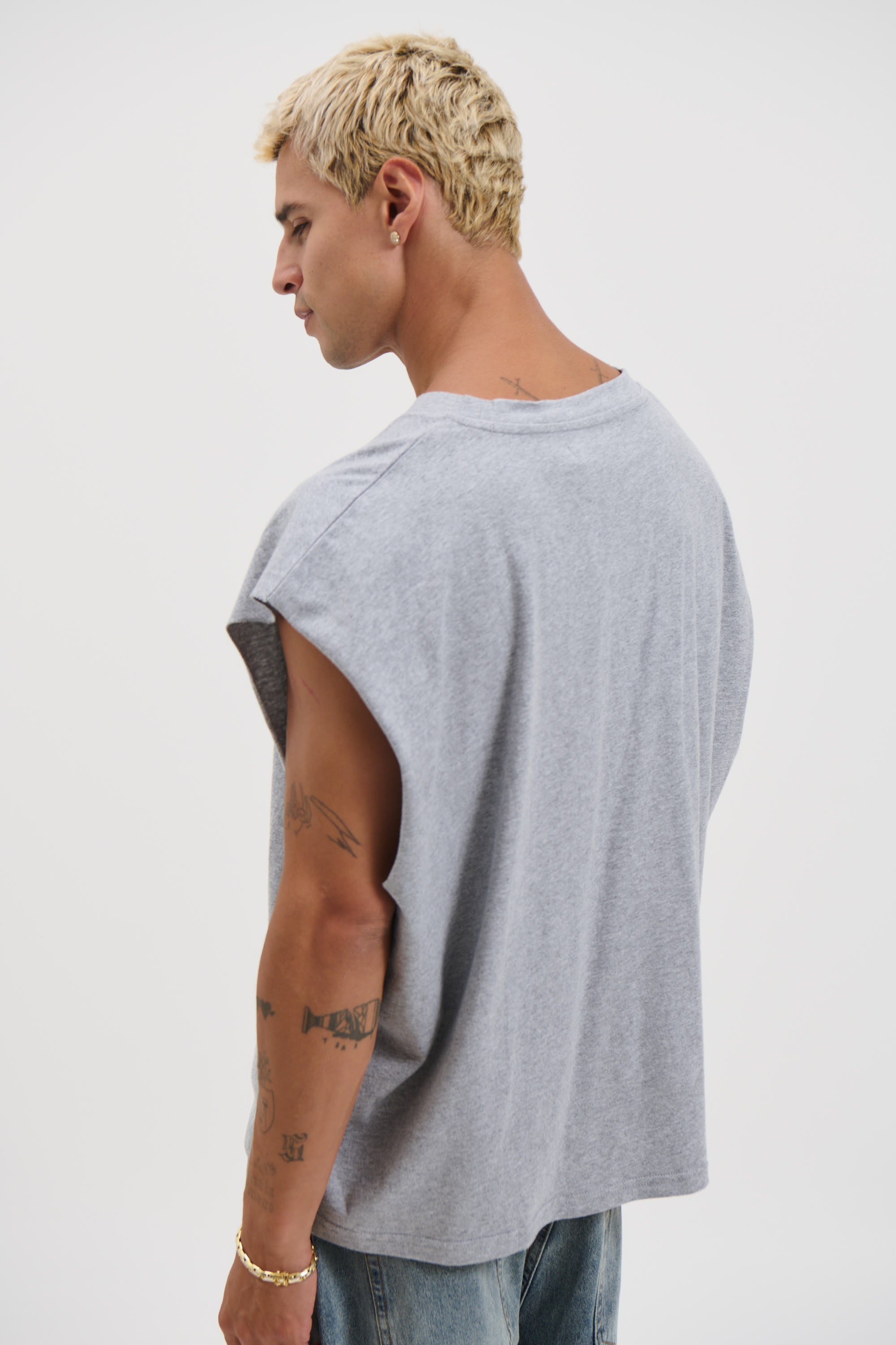 NTH Crop Box Tank Grey