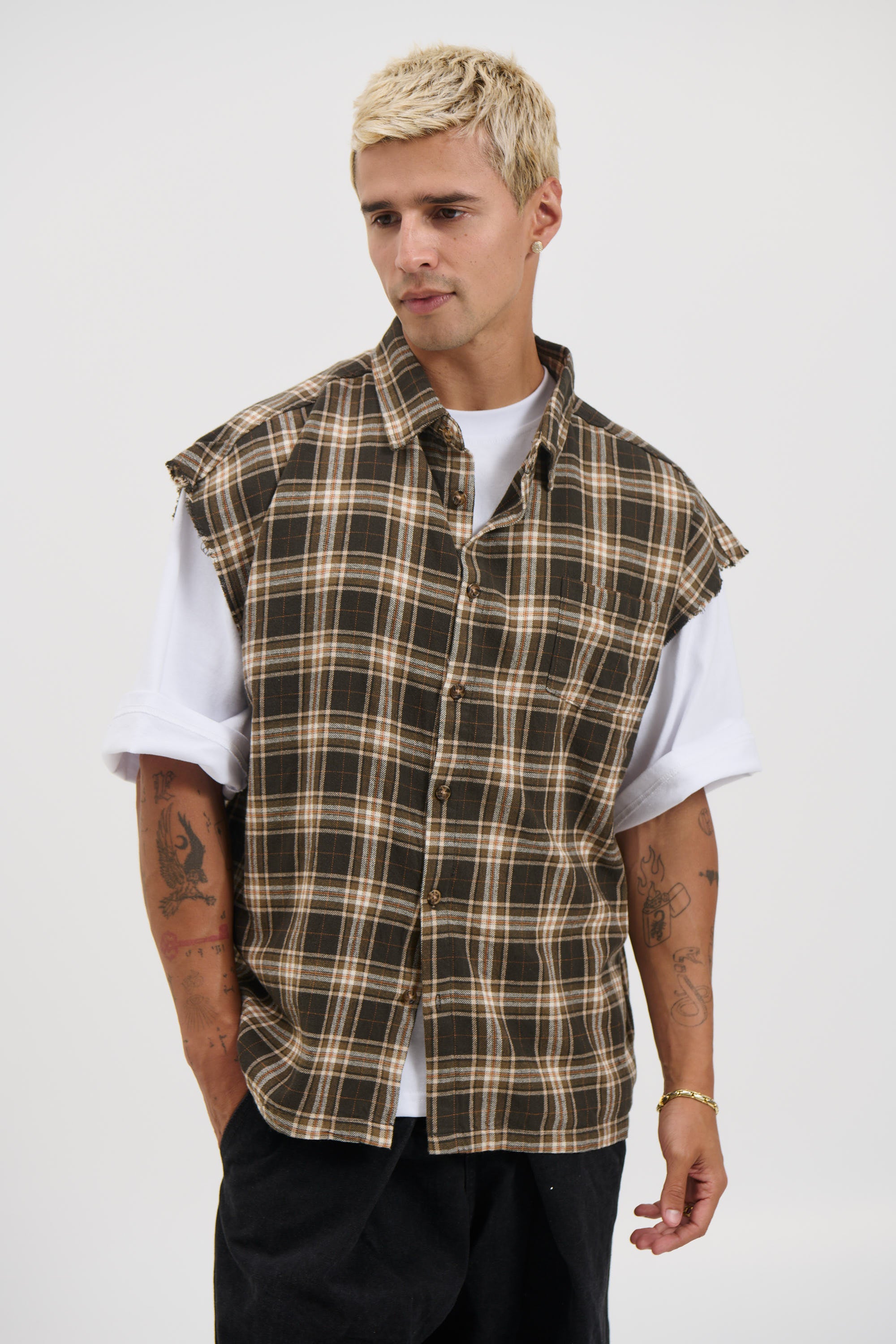 Brooklyn Check Cutoff Brown