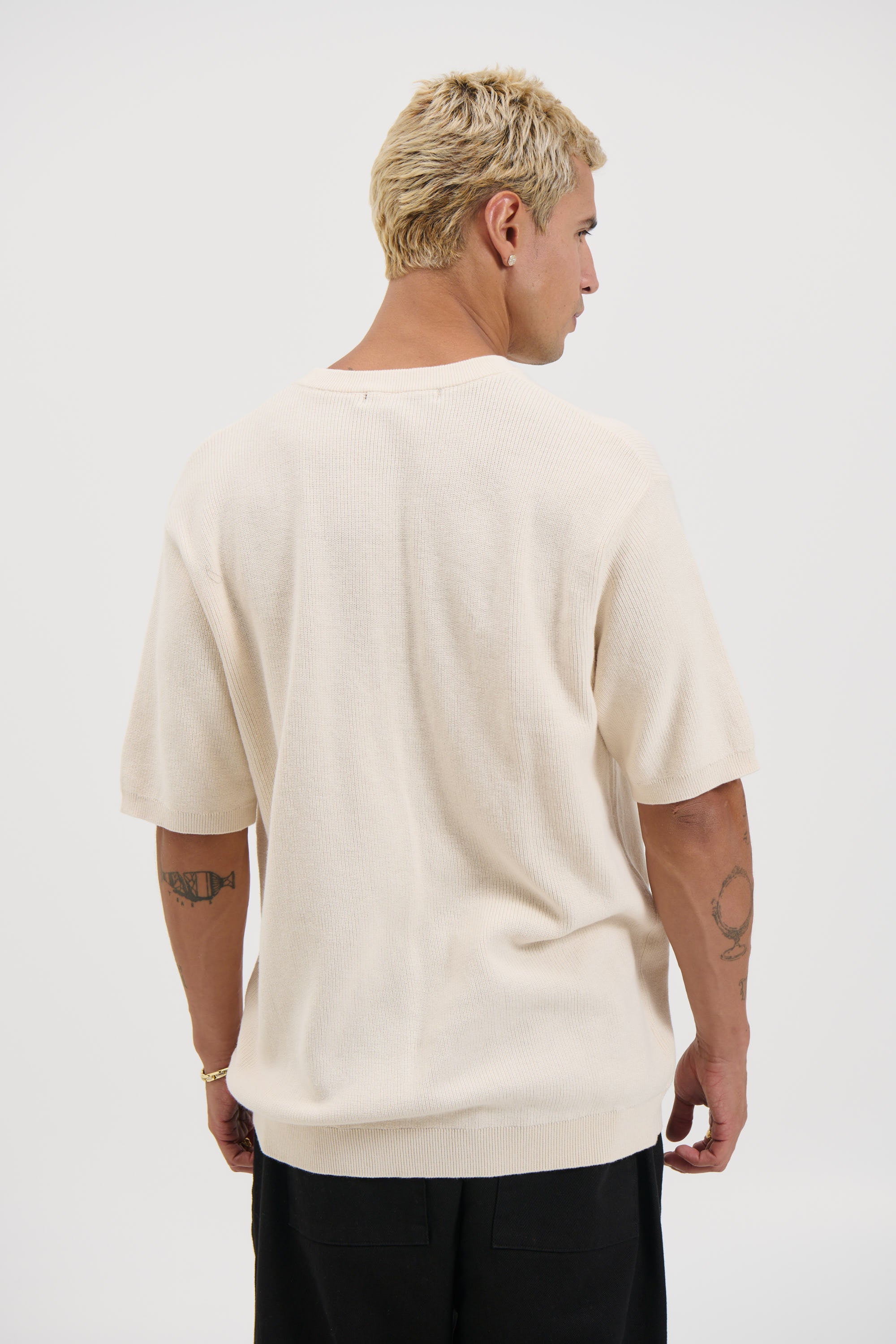 Knitted Crew Neck Tee Pastel