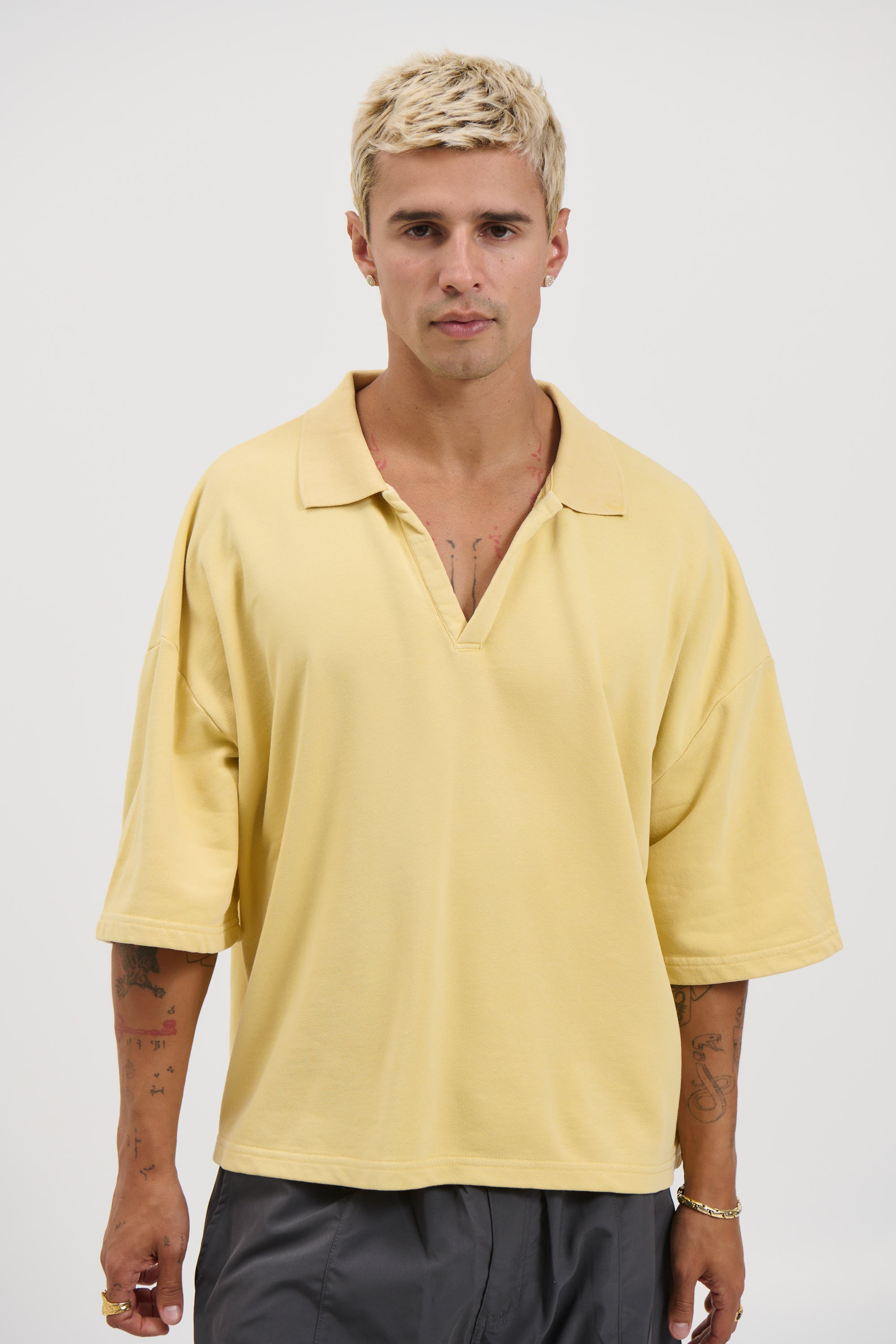 Jersey Crop Polo Butter