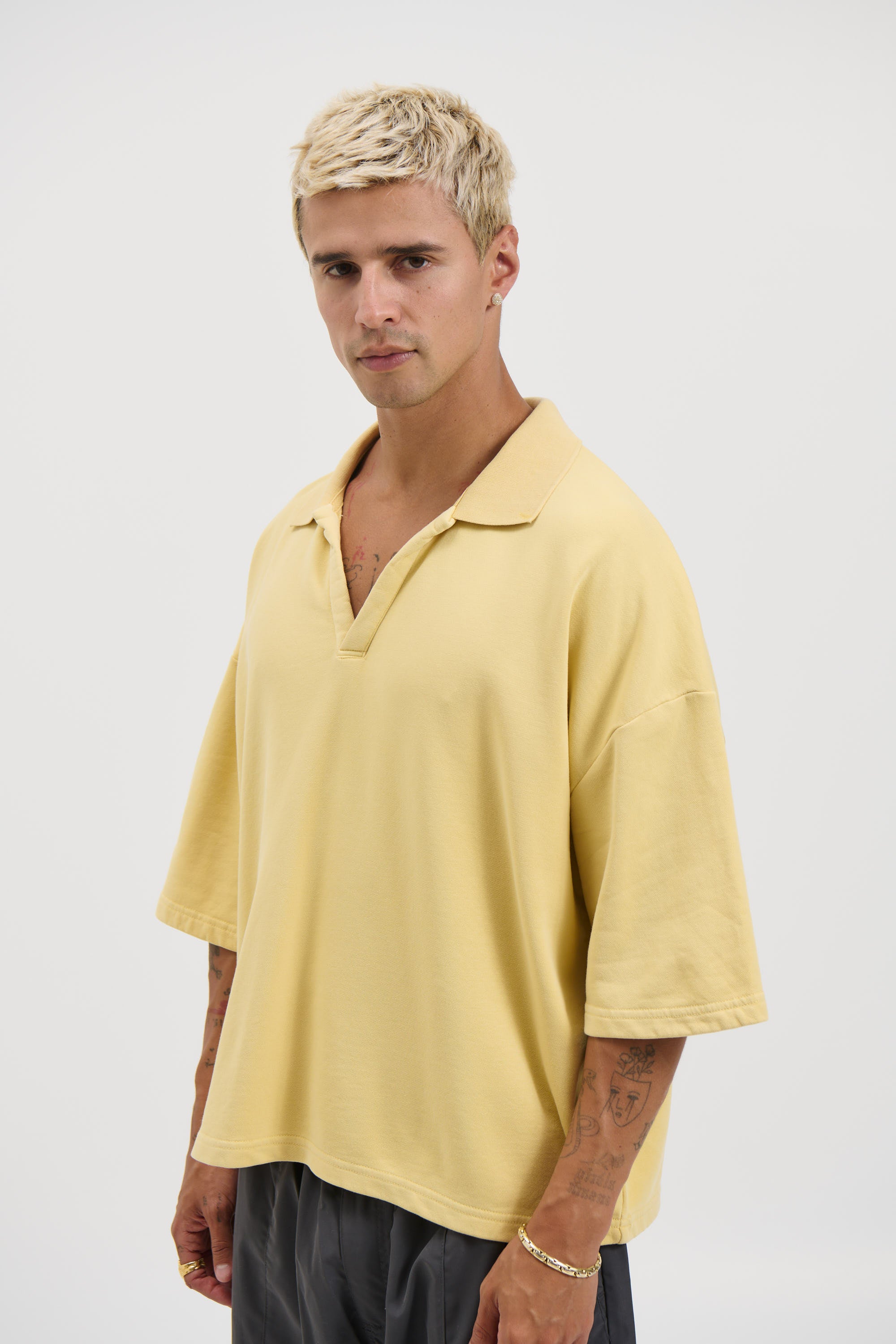 Jersey Crop Polo Butter