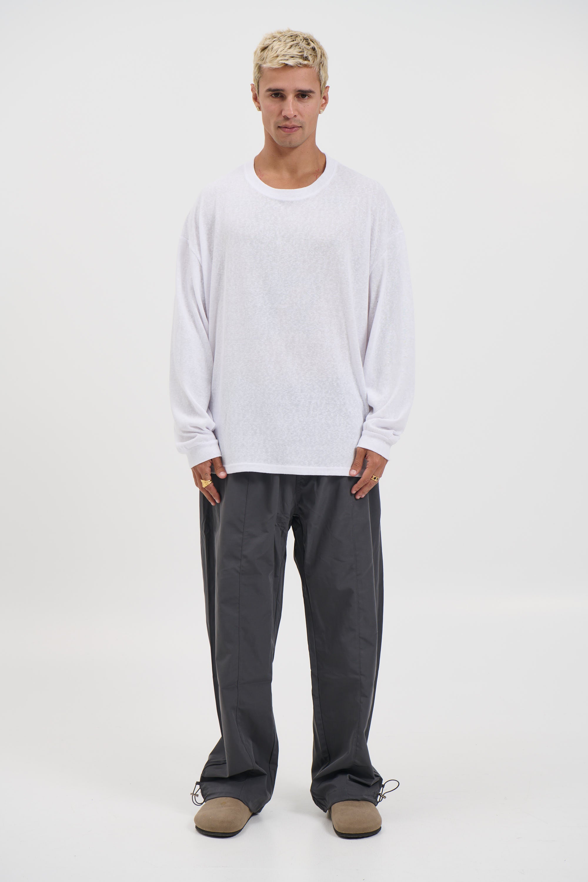 Enzyme Wash Long Sleeve Soft White