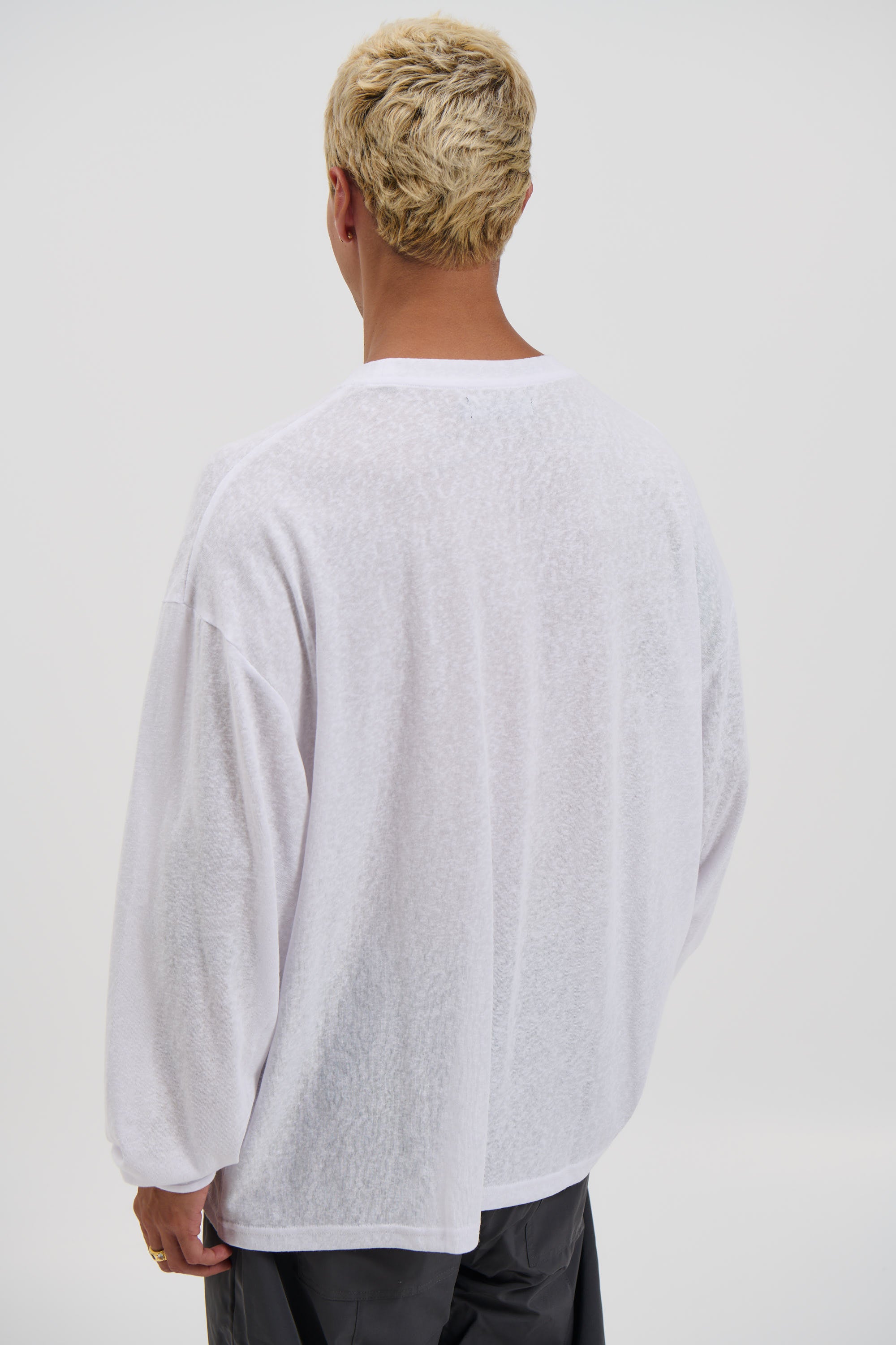 Enzyme Wash Long Sleeve Soft White