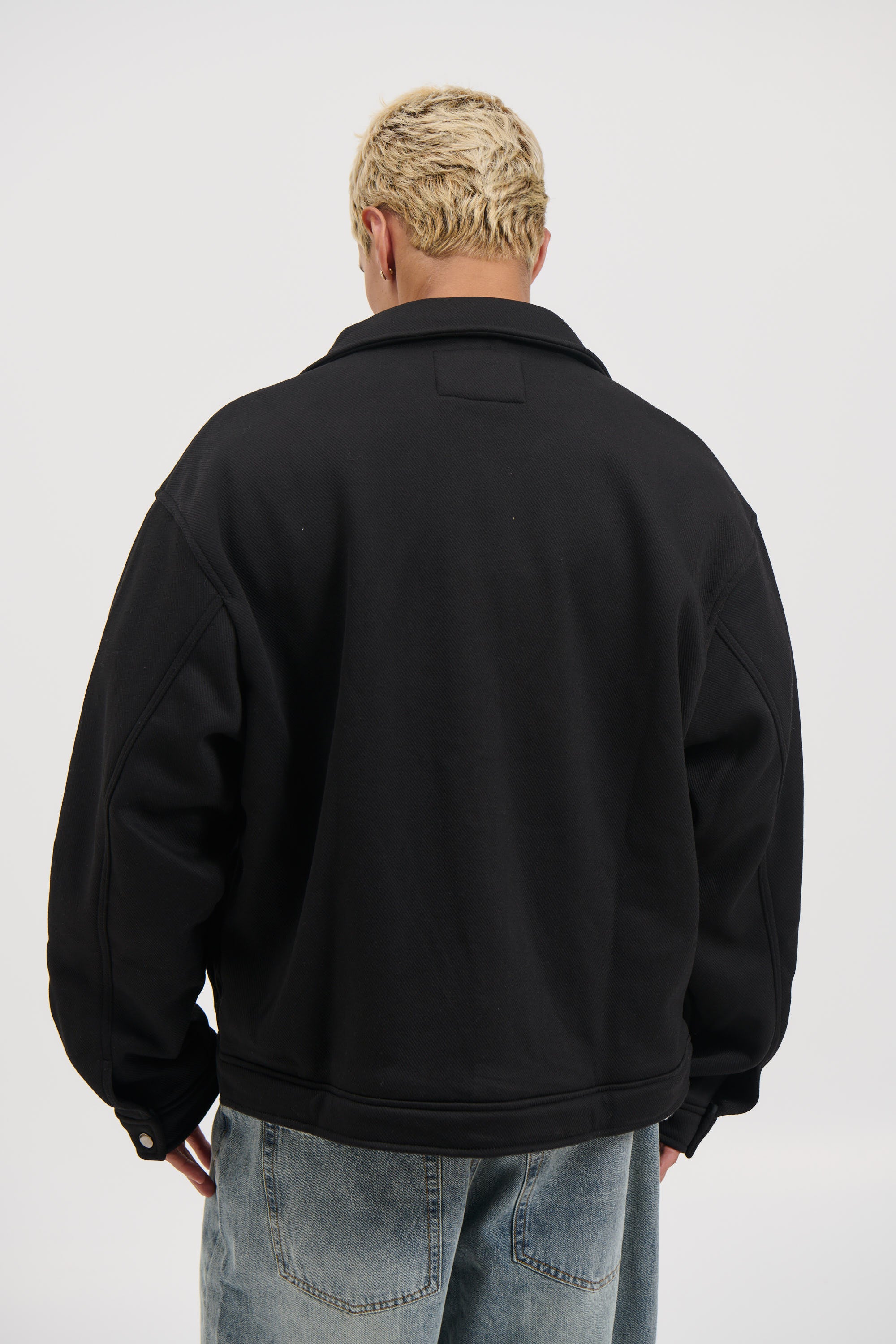 Technical Button Jacket Black