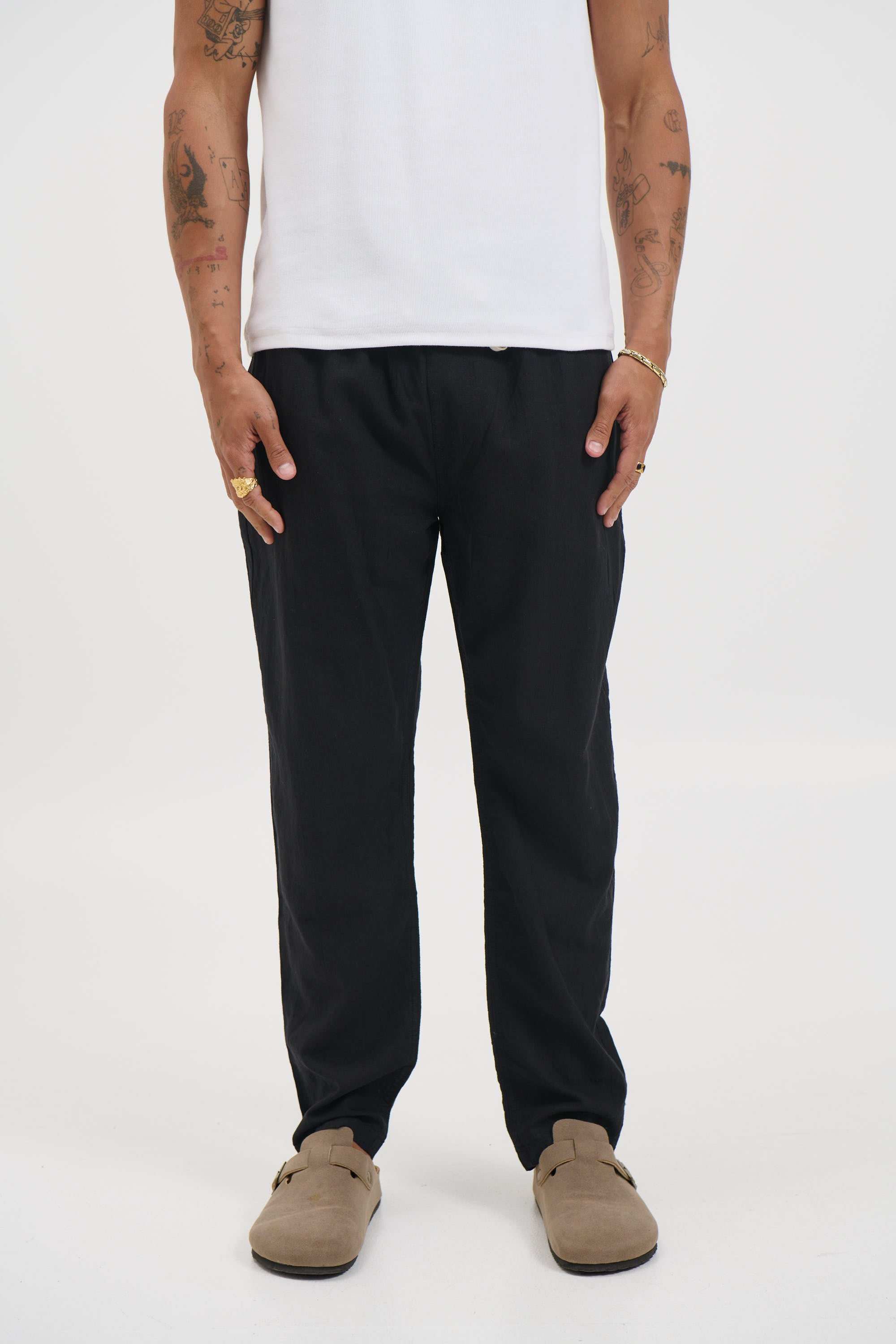 NTH Linen Pant Black