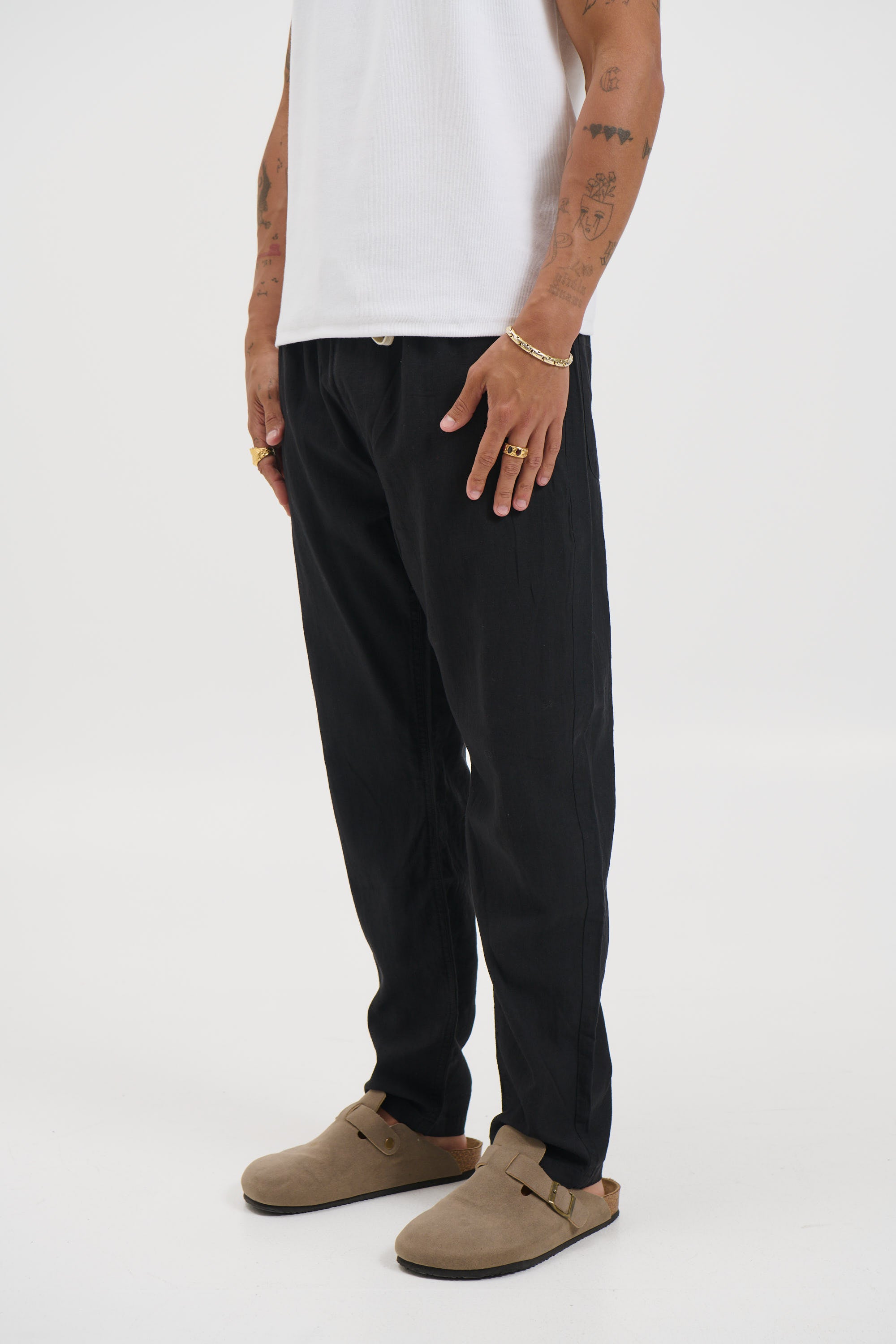 NTH Linen Pant Black