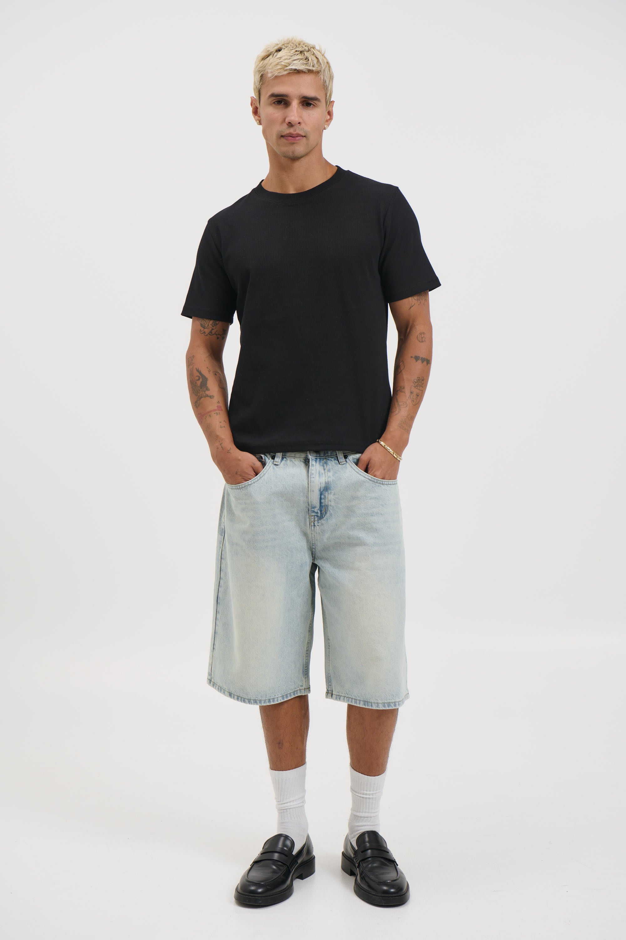 Flint Baggy Denim Jort Light
