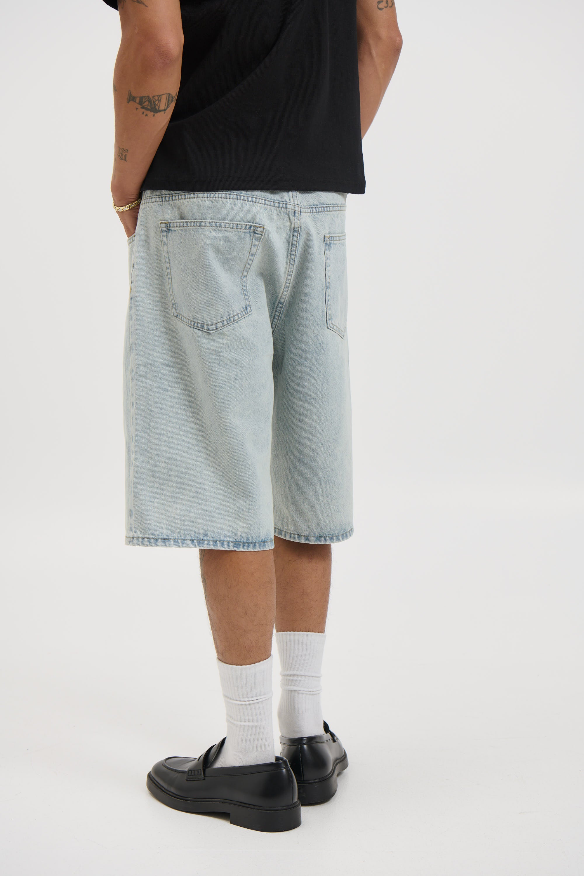 Flint Baggy Denim Jort Light