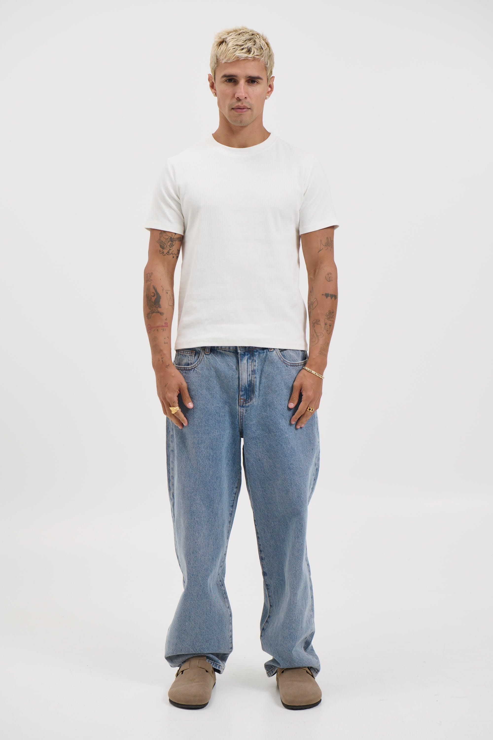 Cruz Baggy Denim Mid Blue