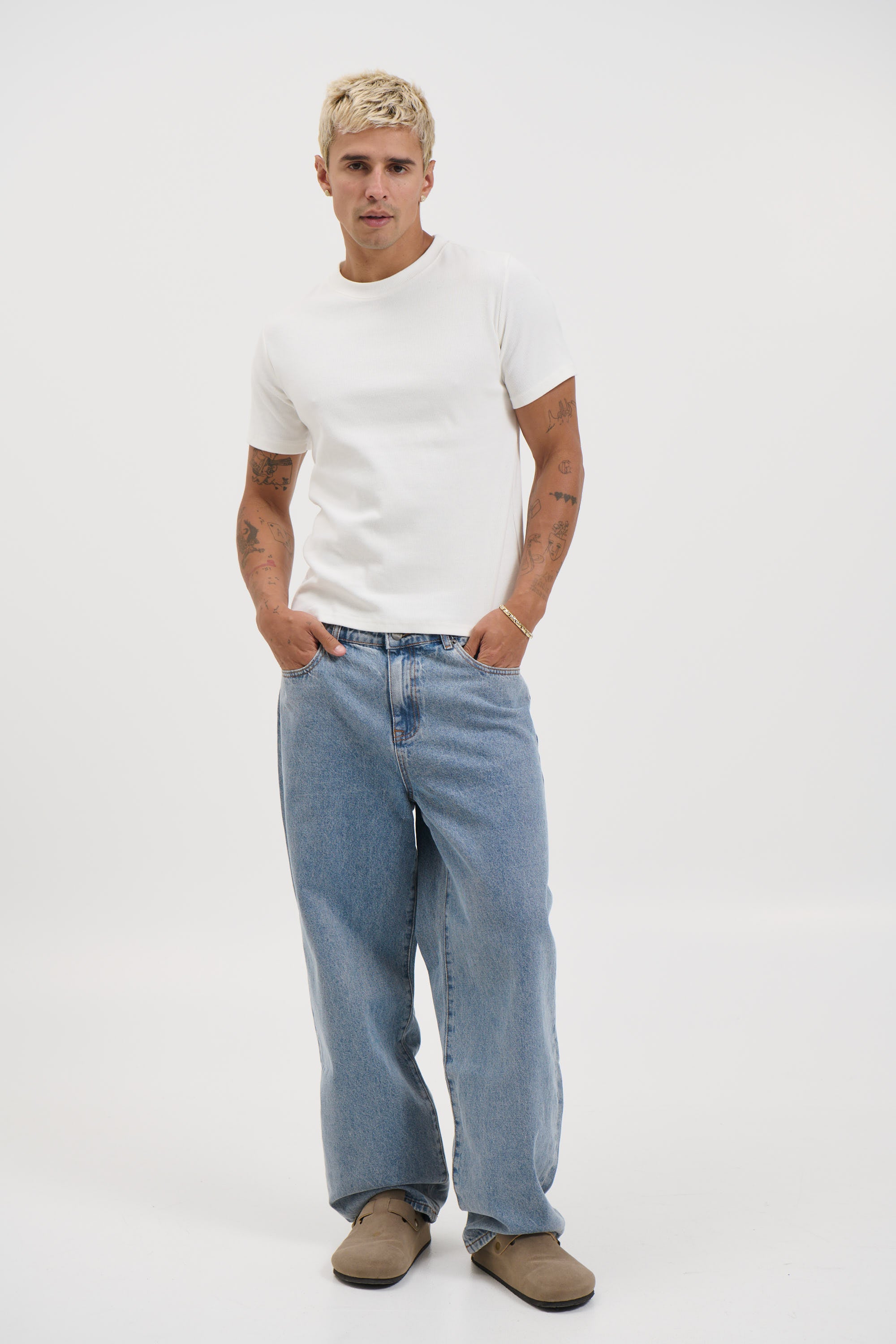 Cruz Baggy Denim Mid Blue