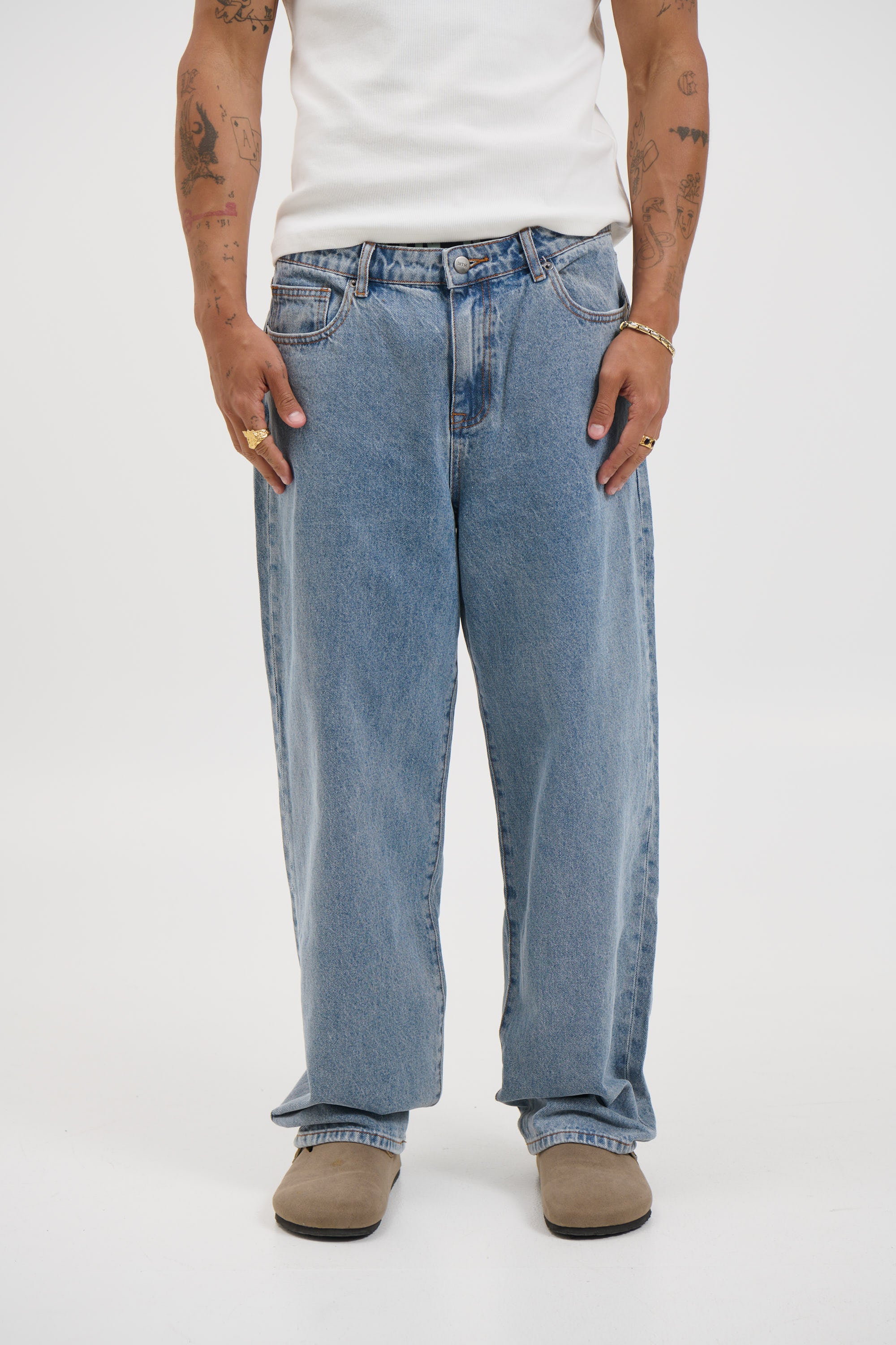 Cruz Baggy Denim Mid Blue