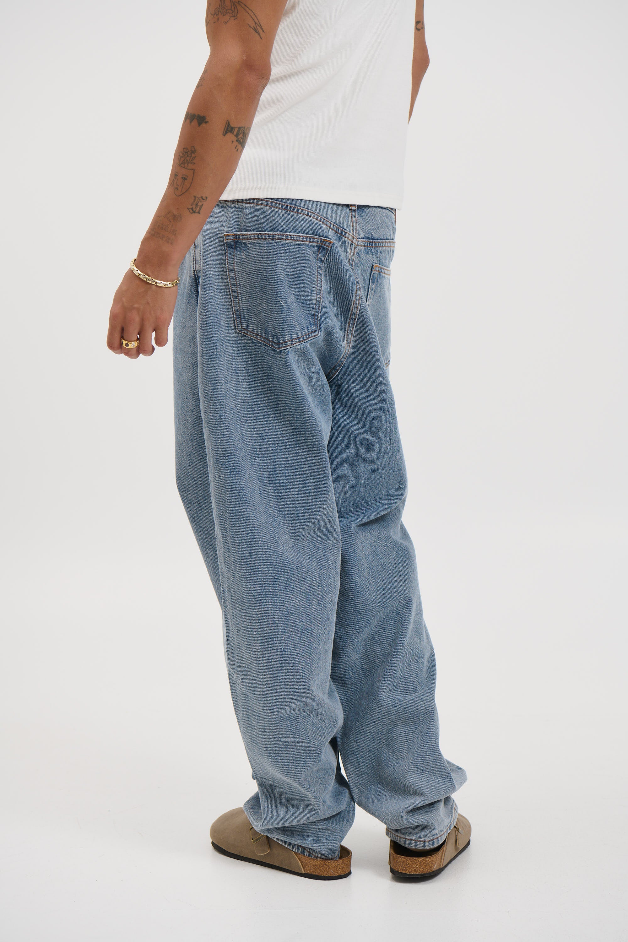 Cruz Baggy Denim Mid Blue