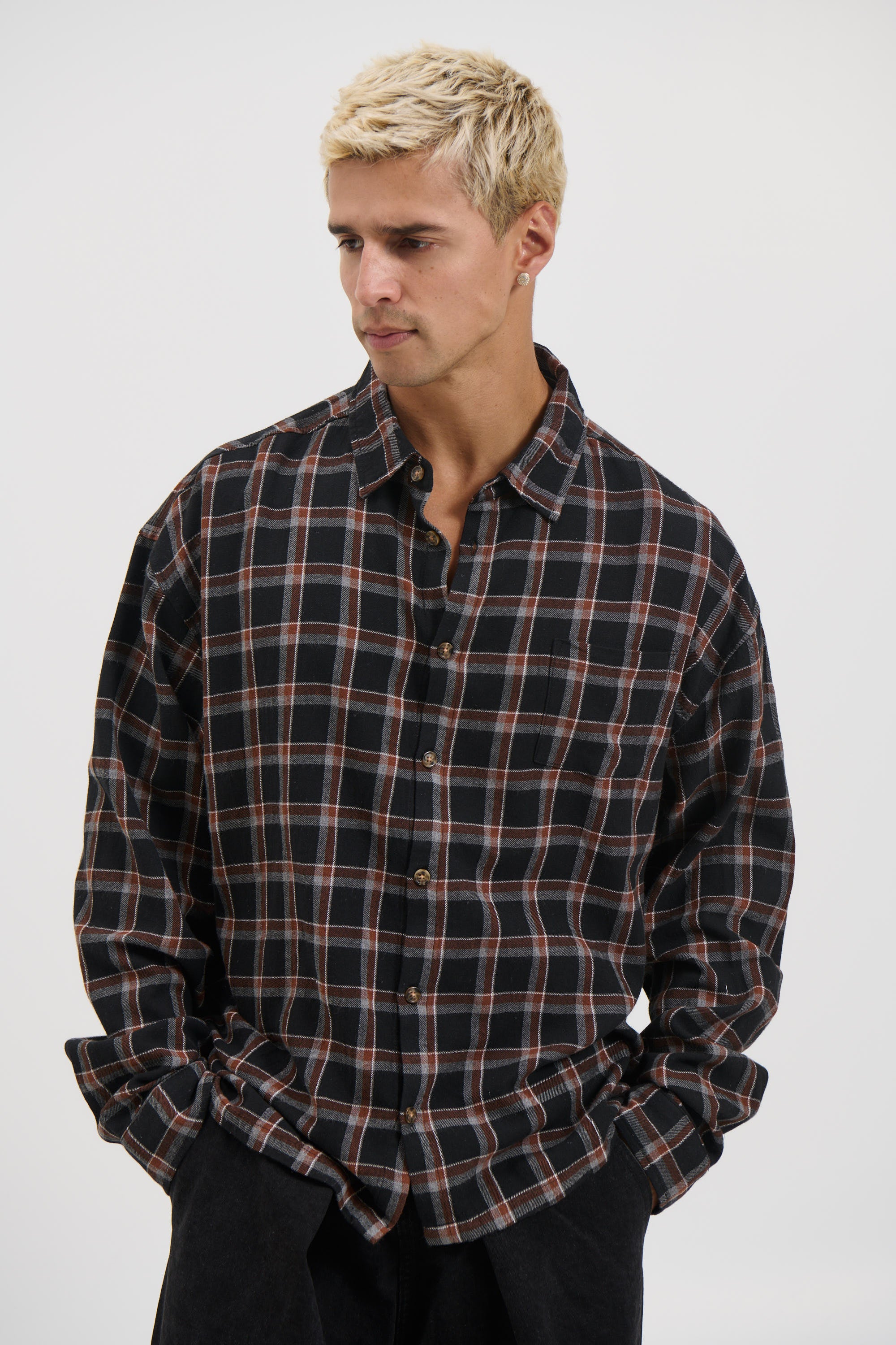 Brooklyn Check Shirt Black