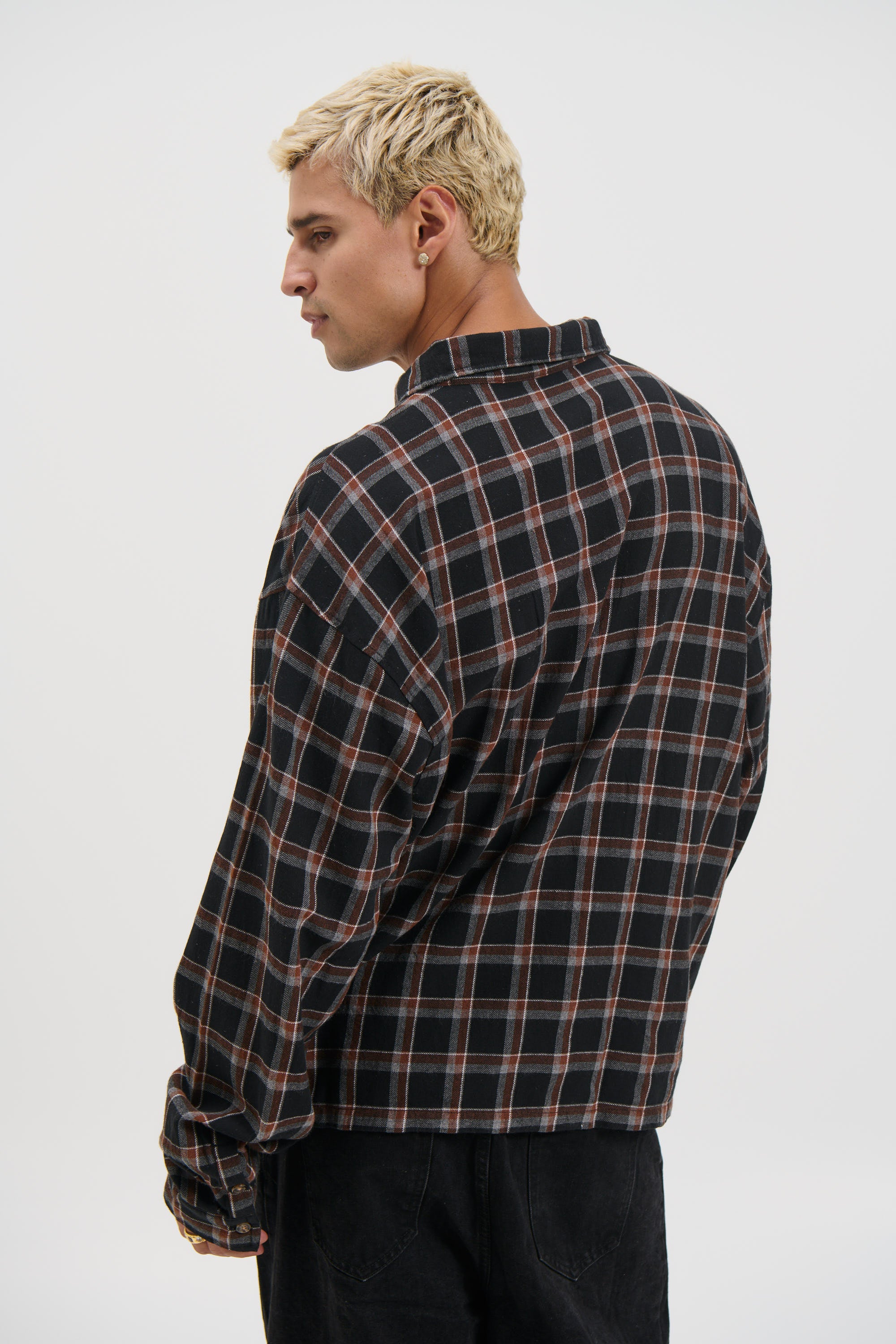 Brooklyn Check Shirt Black