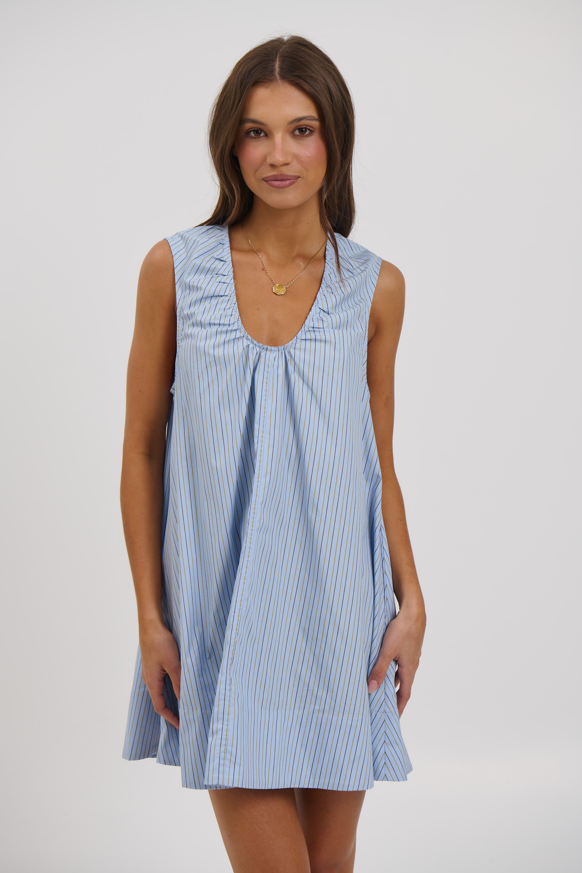 Sydney Mini Dress Blue Stripe