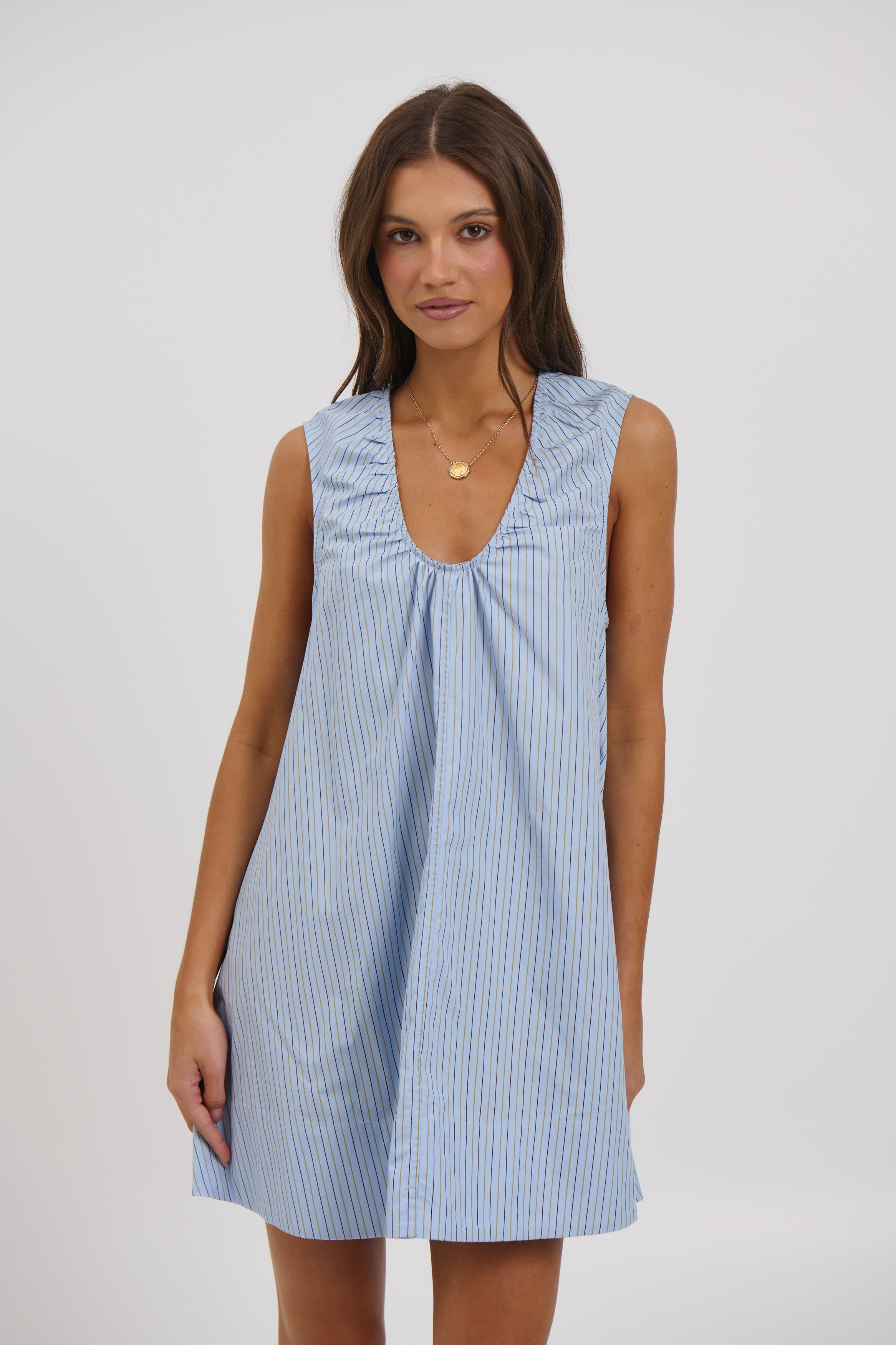 Sydney Mini Dress Blue Stripe