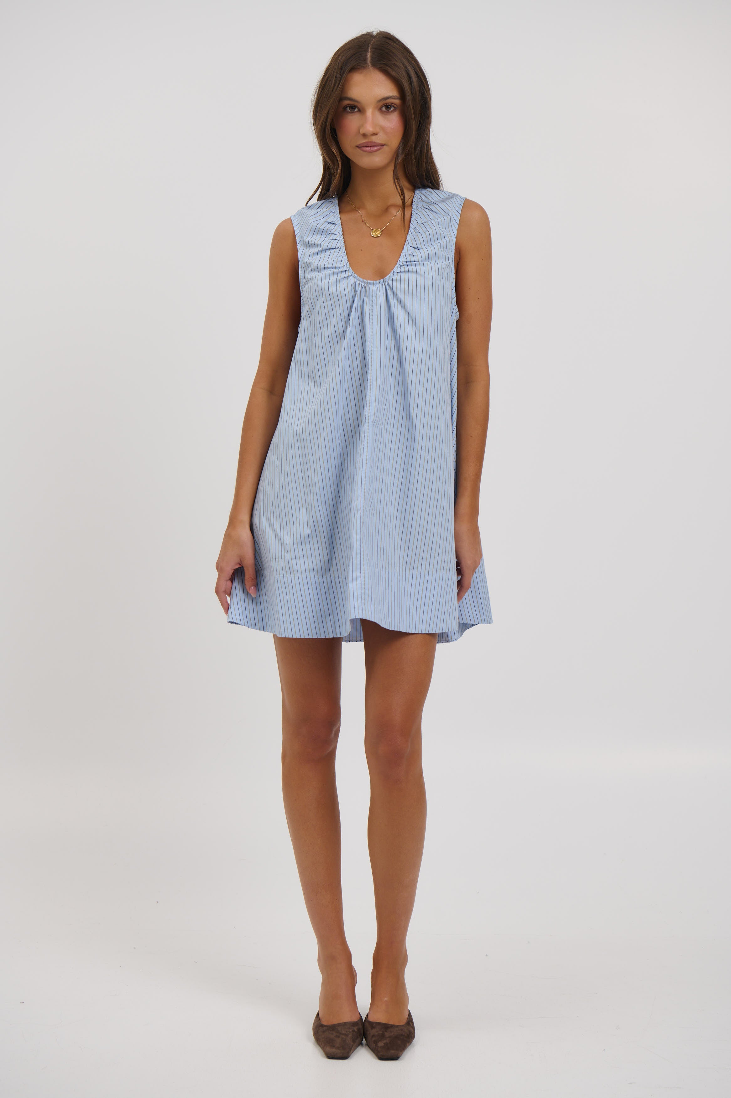Sydney Mini Dress Blue Stripe