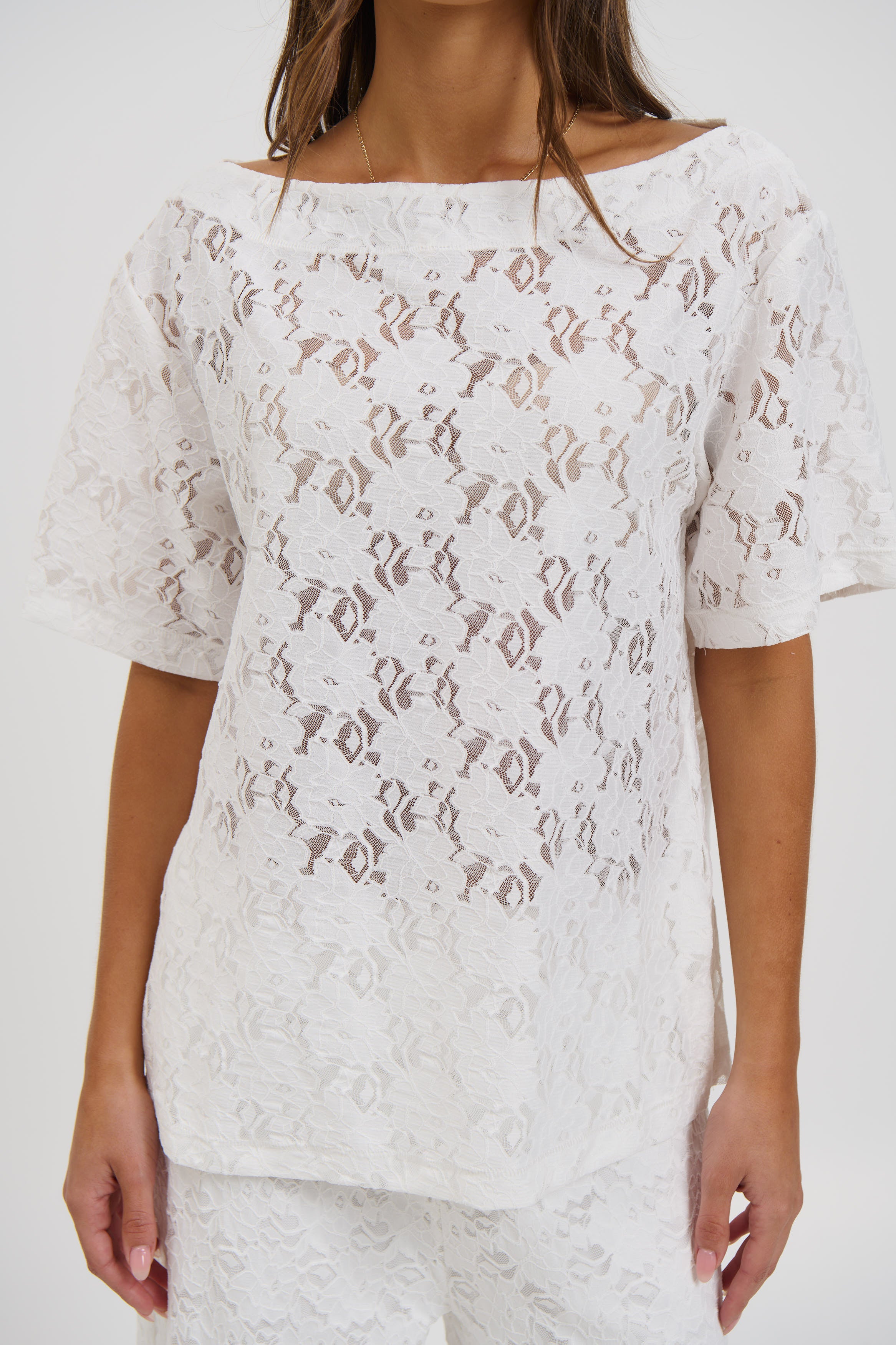 Vanessa Lace Top White