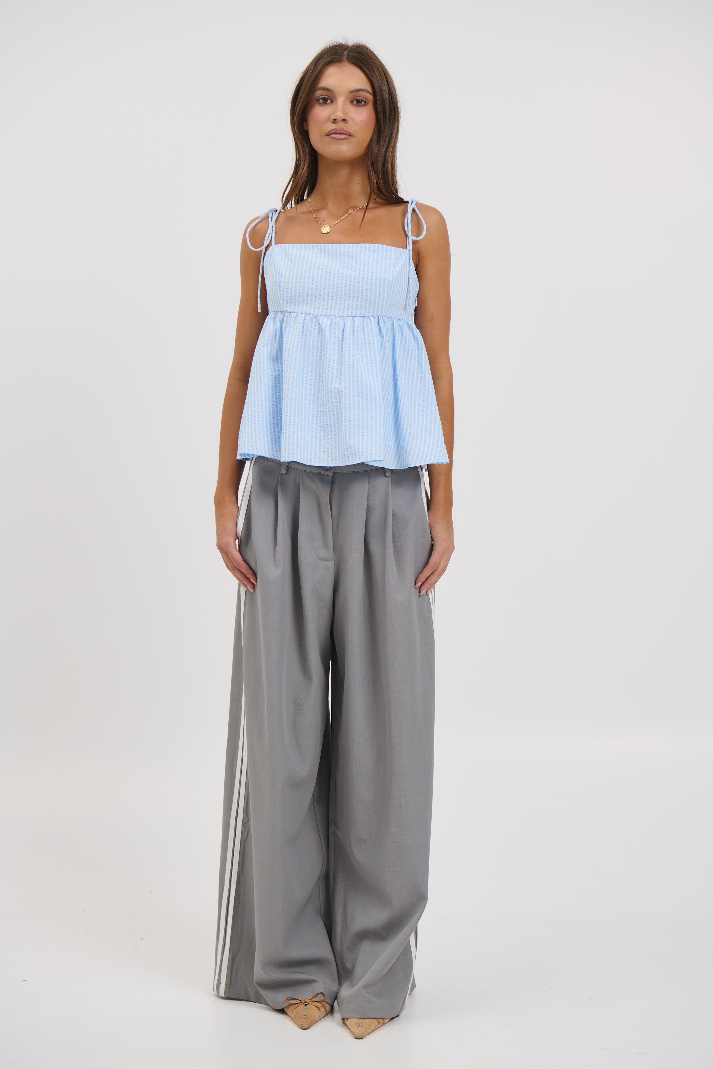 Chontelle Babydoll Top Sky