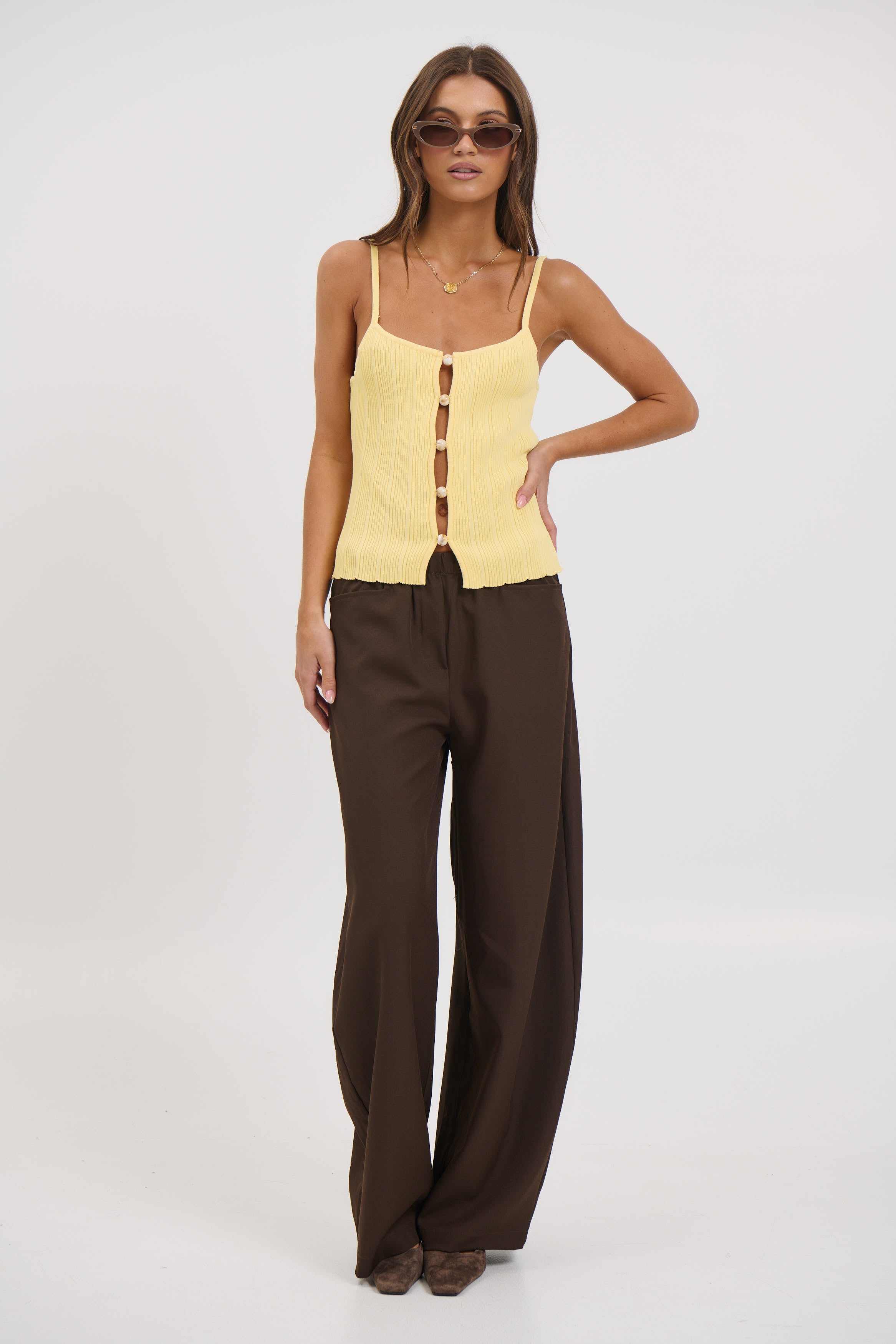 Odessa Knit Tank Top Pollen