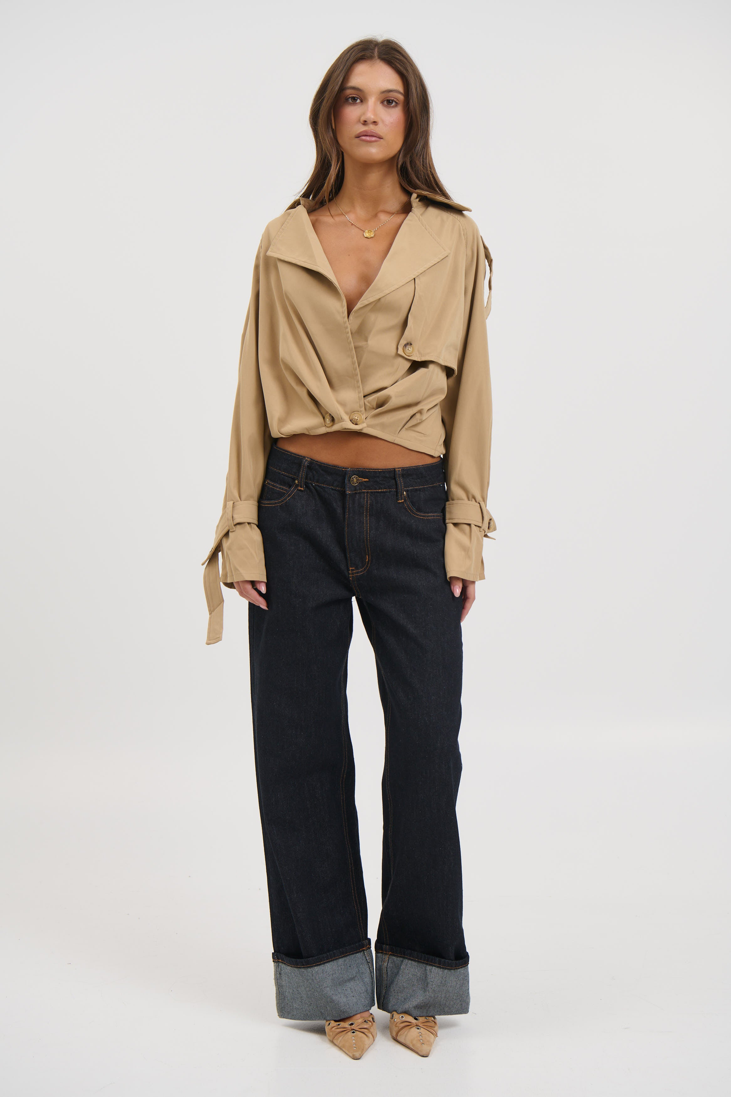 Top Model Cuffed Jean Dark Denim