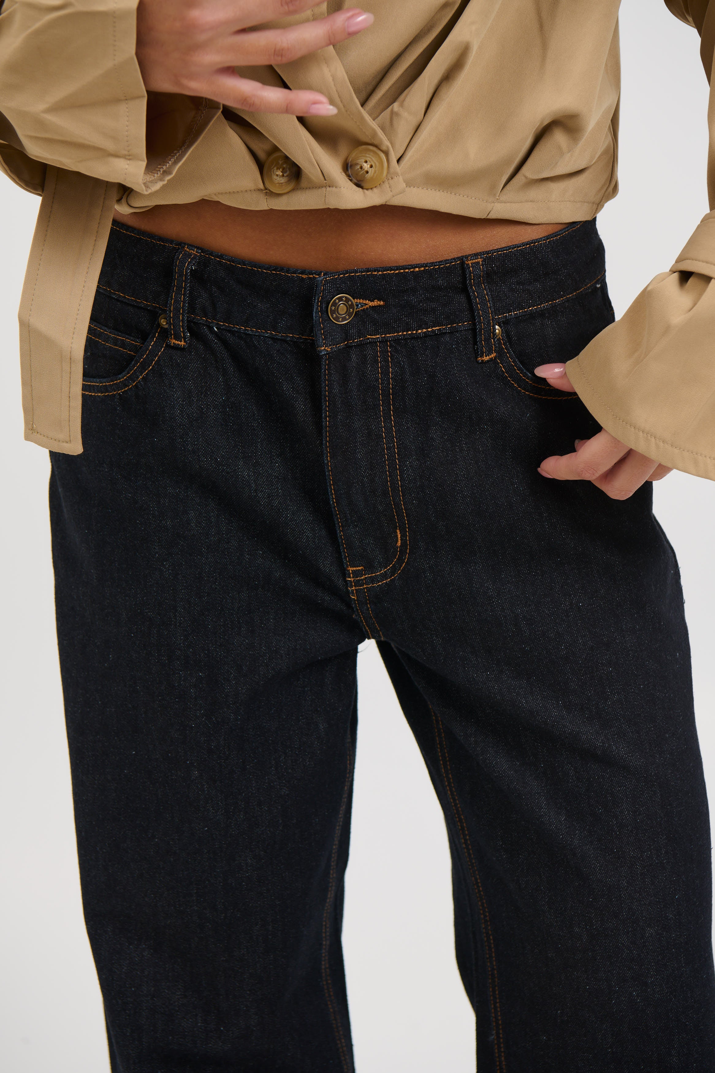 Top Model Cuffed Jean Dark Denim