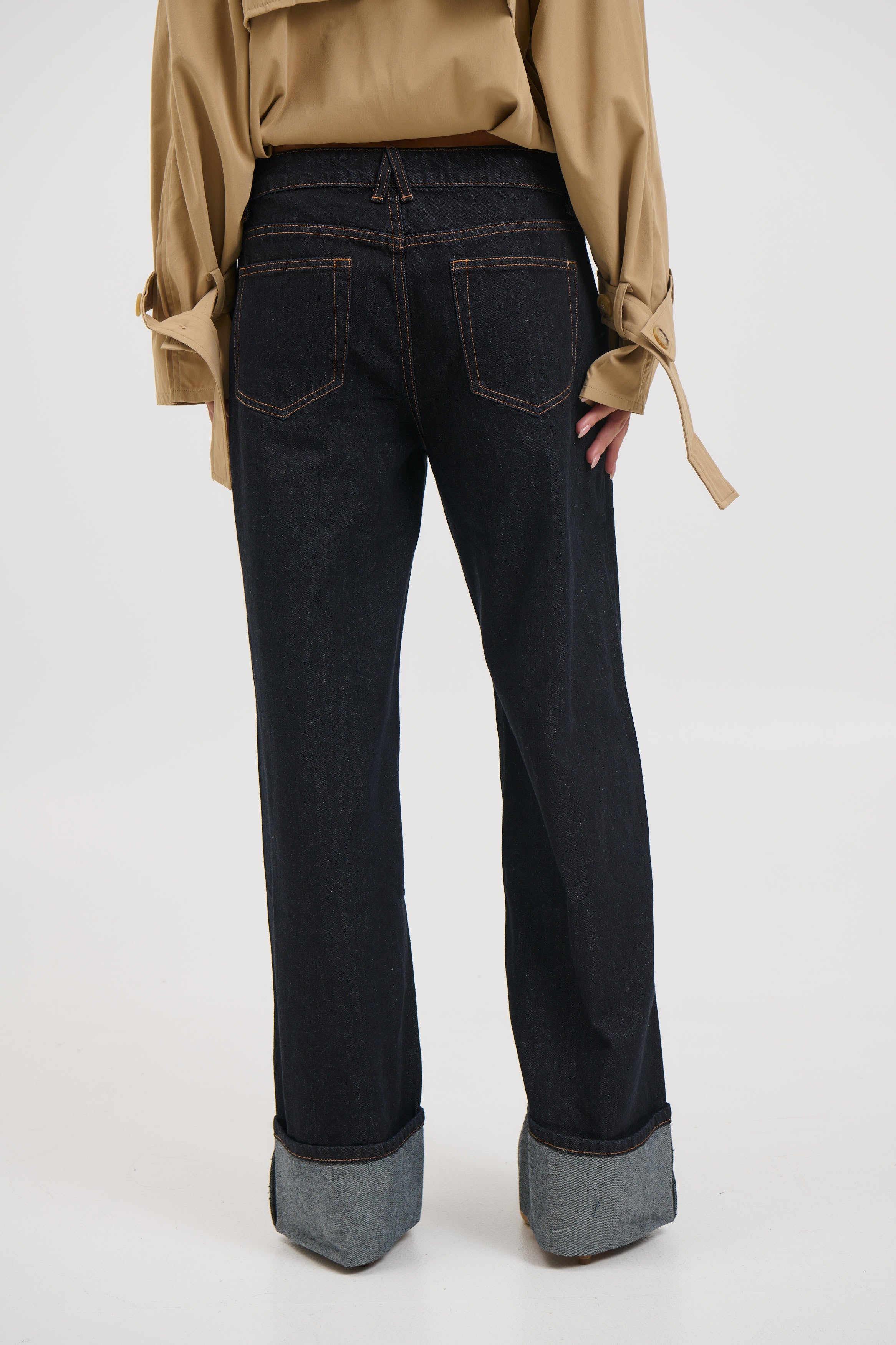 Top Model Cuffed Jean Dark Denim