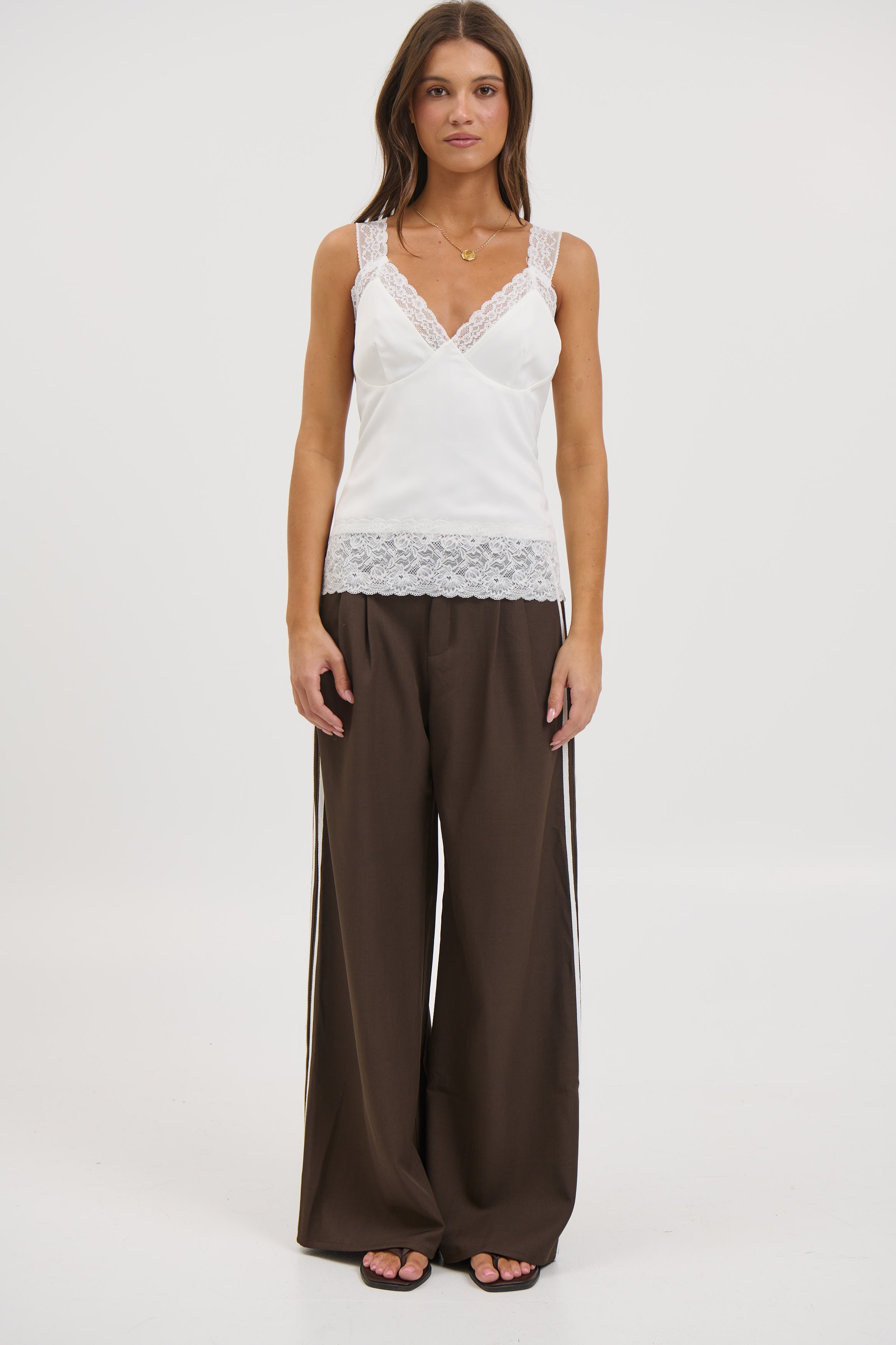 Ronnie Lace Top White