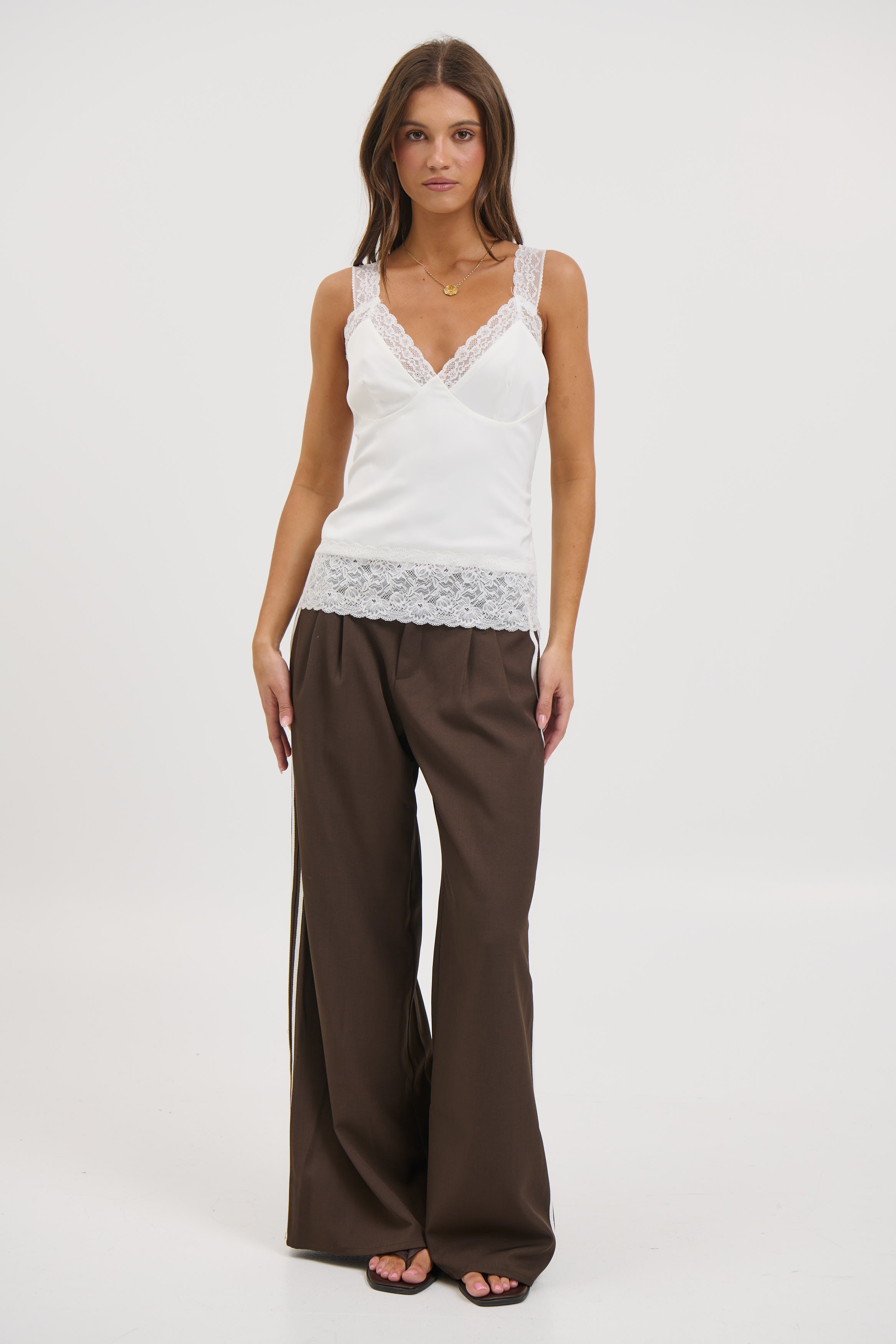 Ronnie Lace Top White