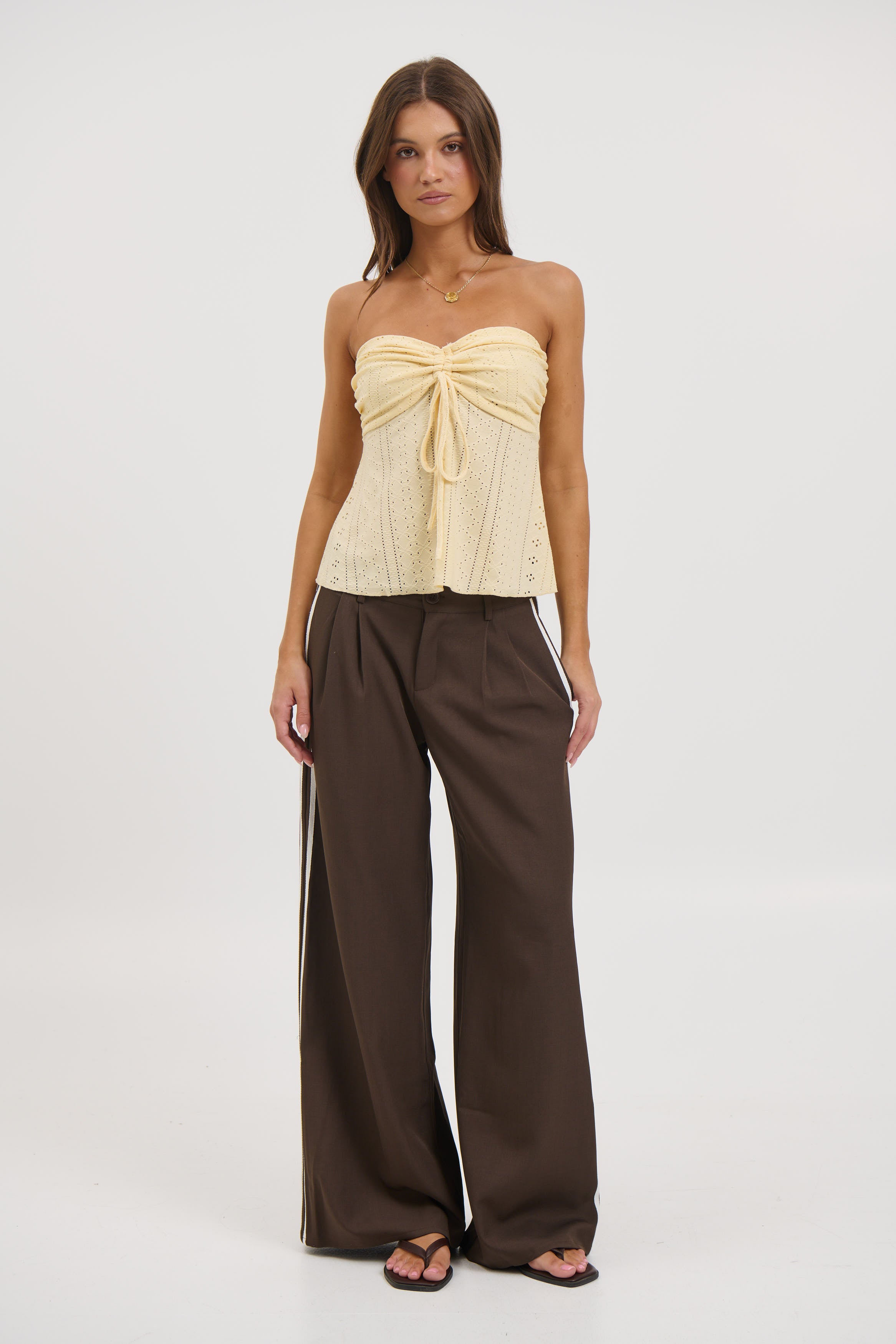 Estella Strapless Top Lemon