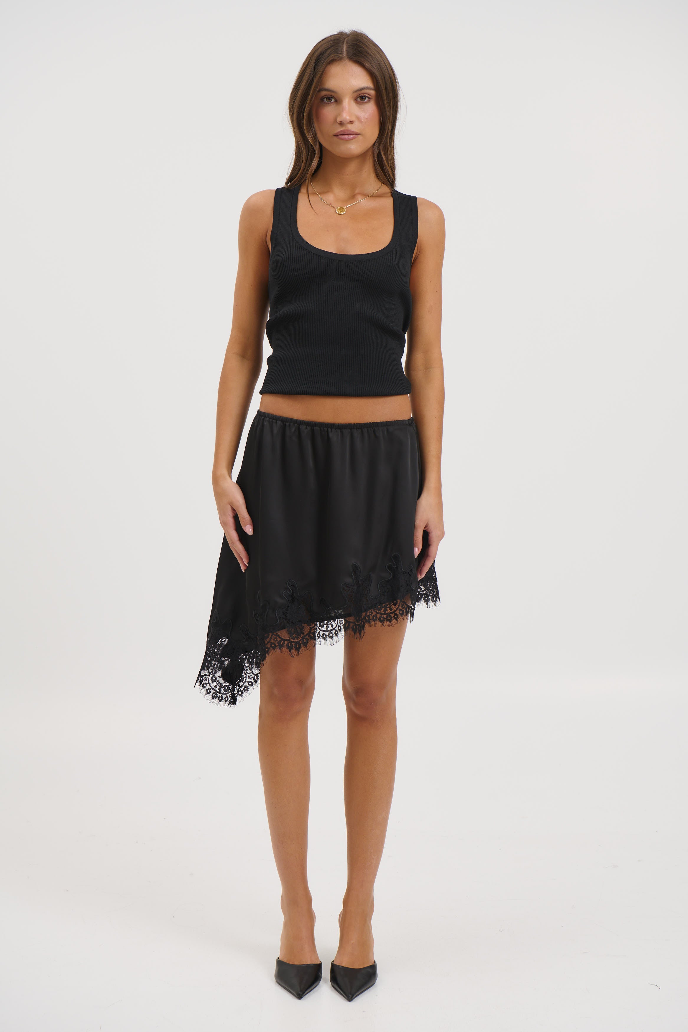 Sammi Lace Mini Skirt Black
