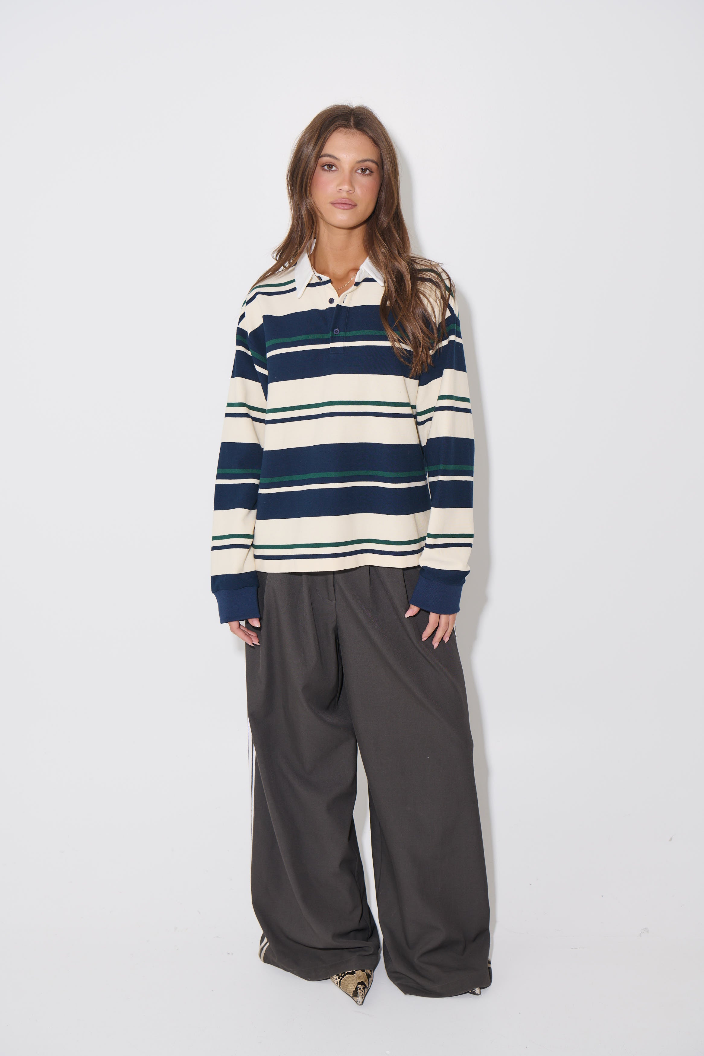 Preppy Jersey Midnight Stripe