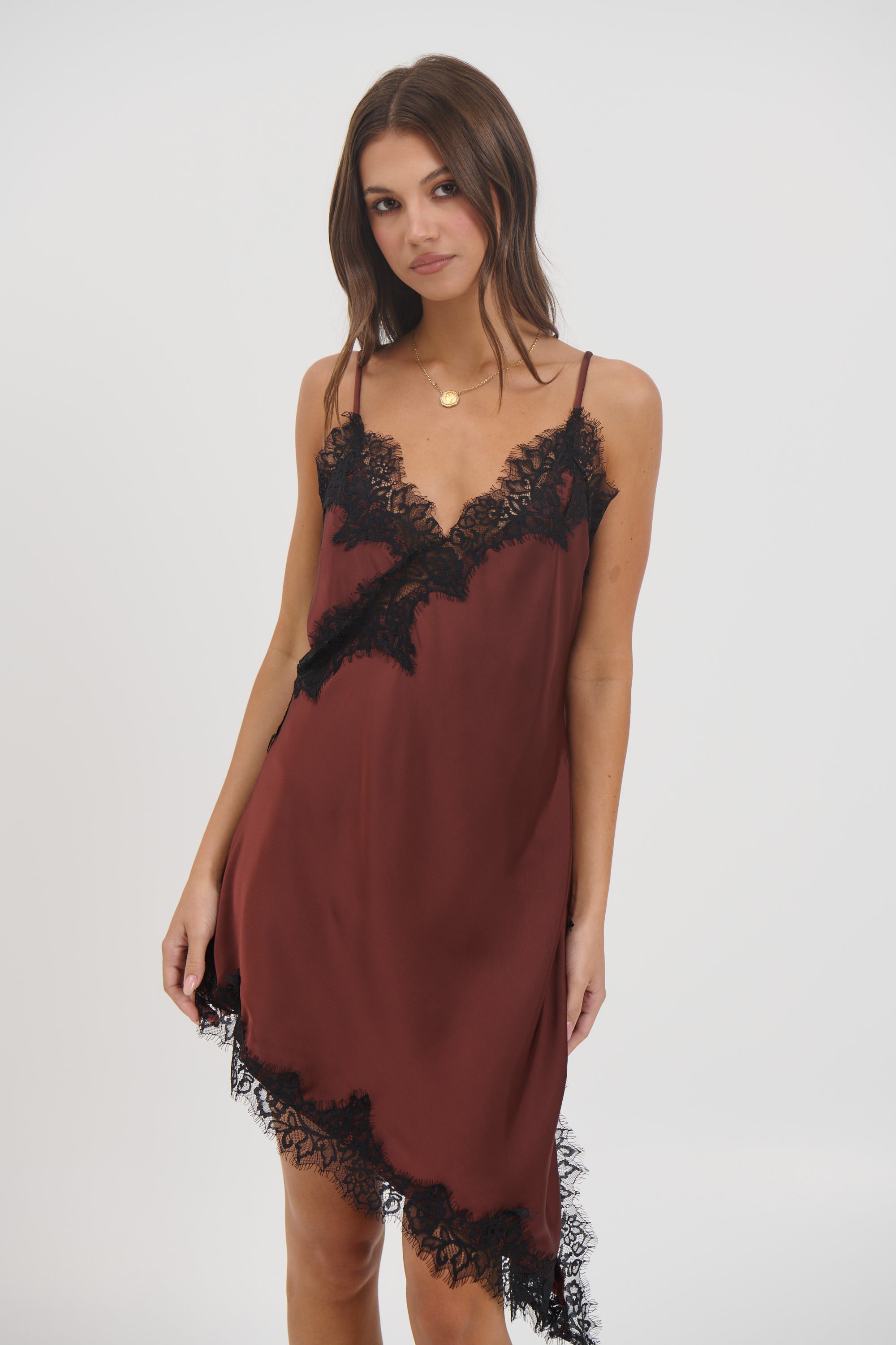 Electra Lace Dress Chocolate - FINAL SALE