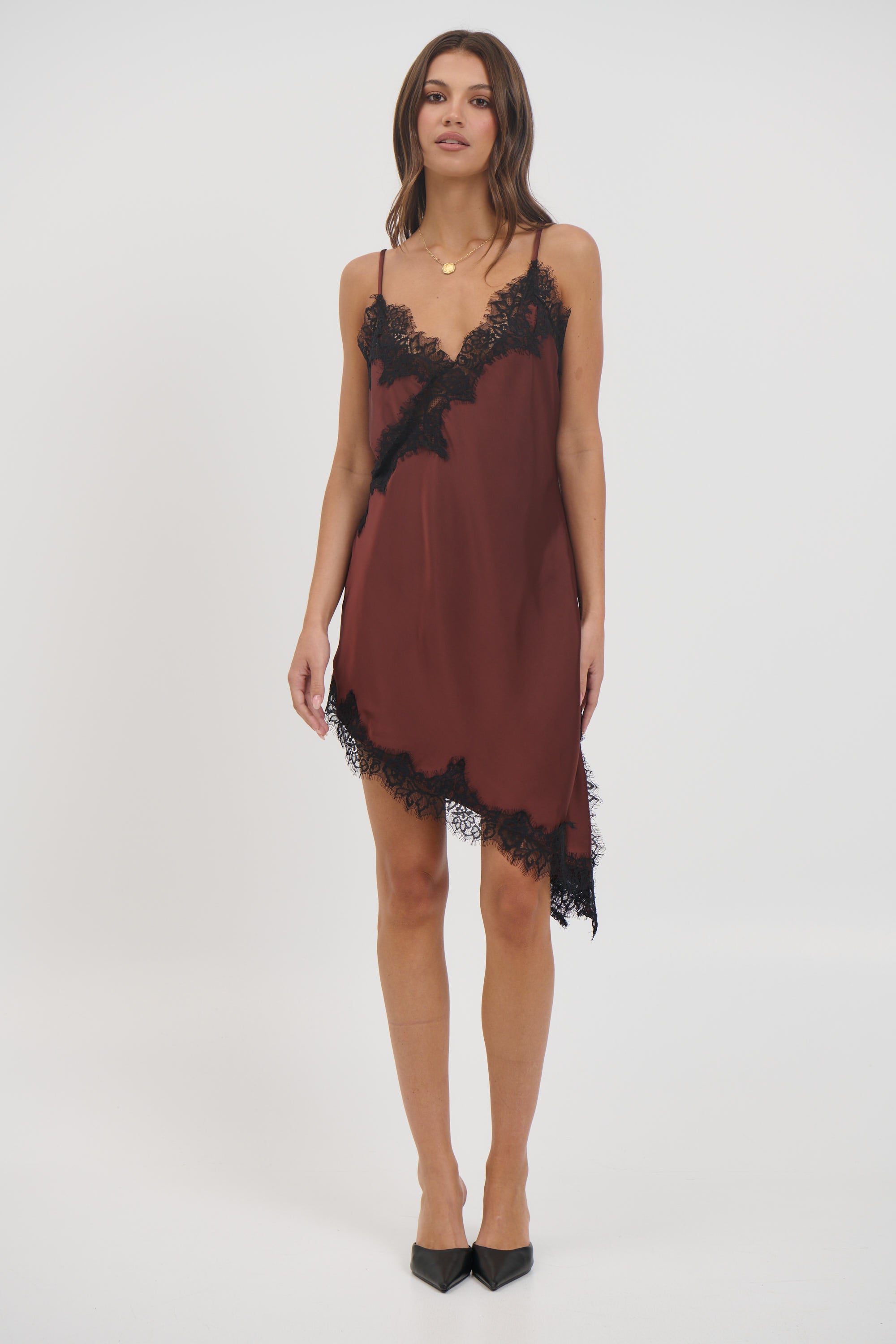 Electra Lace Dress Chocolate - FINAL SALE