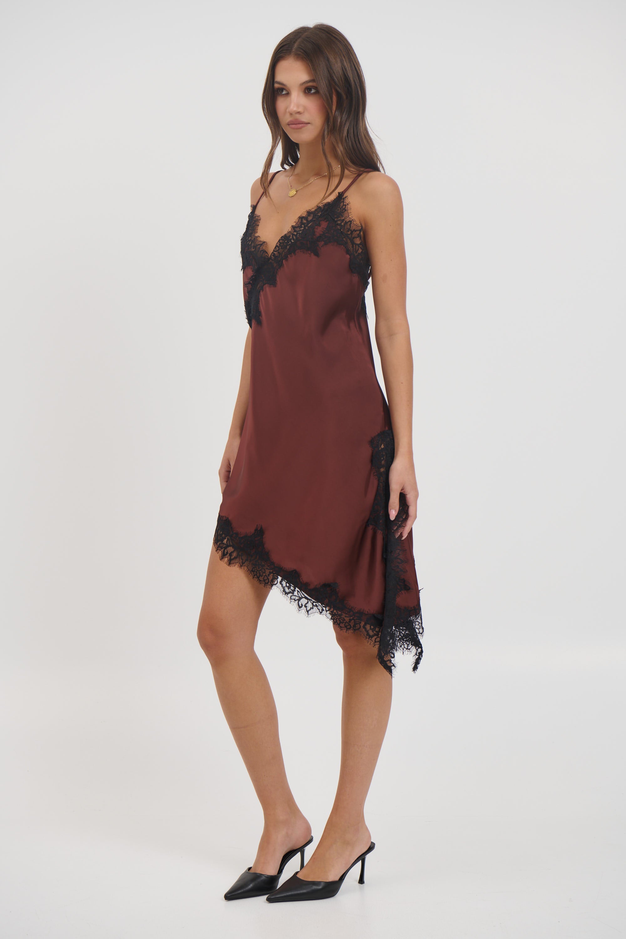Electra Lace Dress Chocolate - FINAL SALE