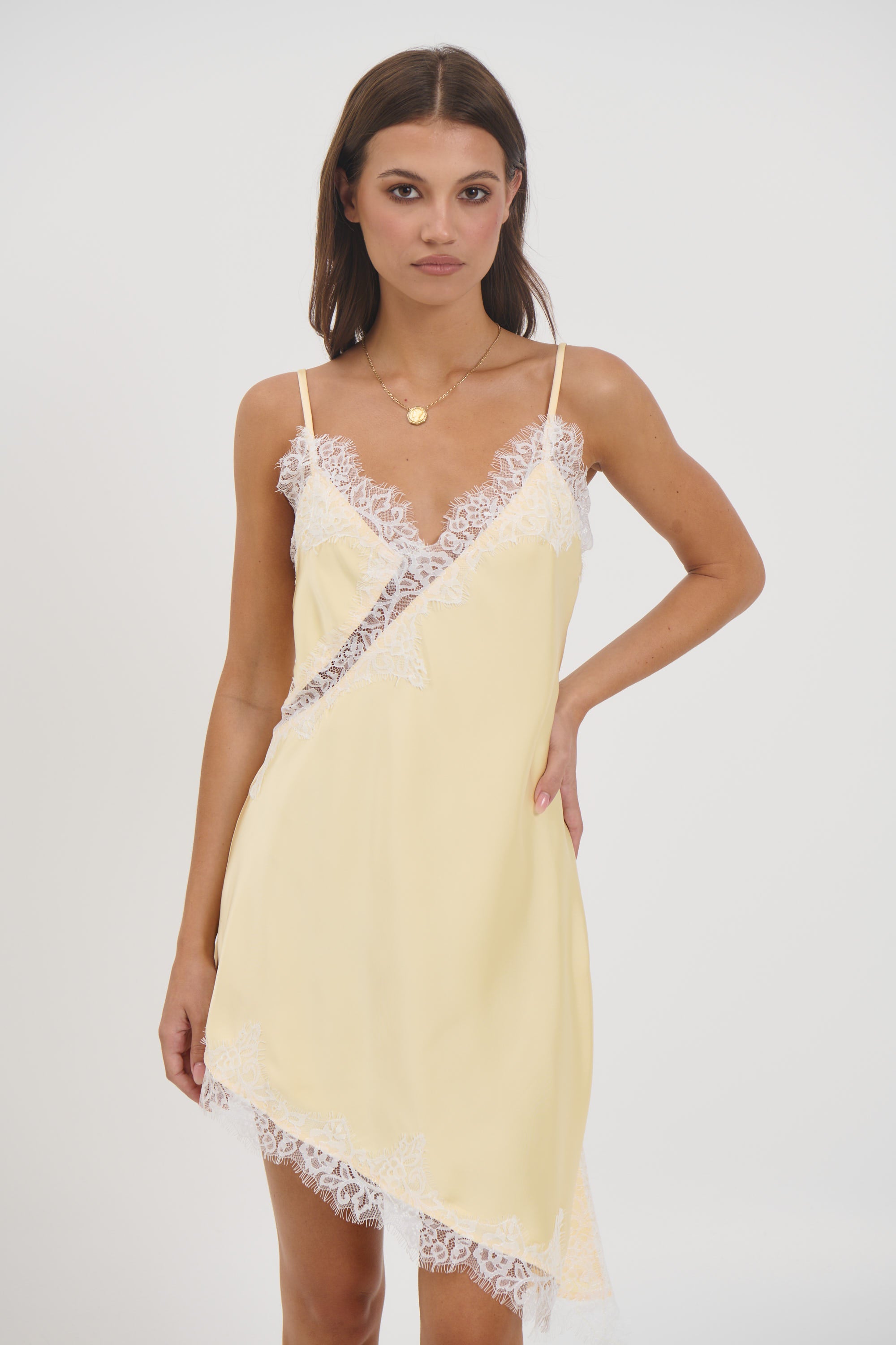 Electra Lace Dress Lemon